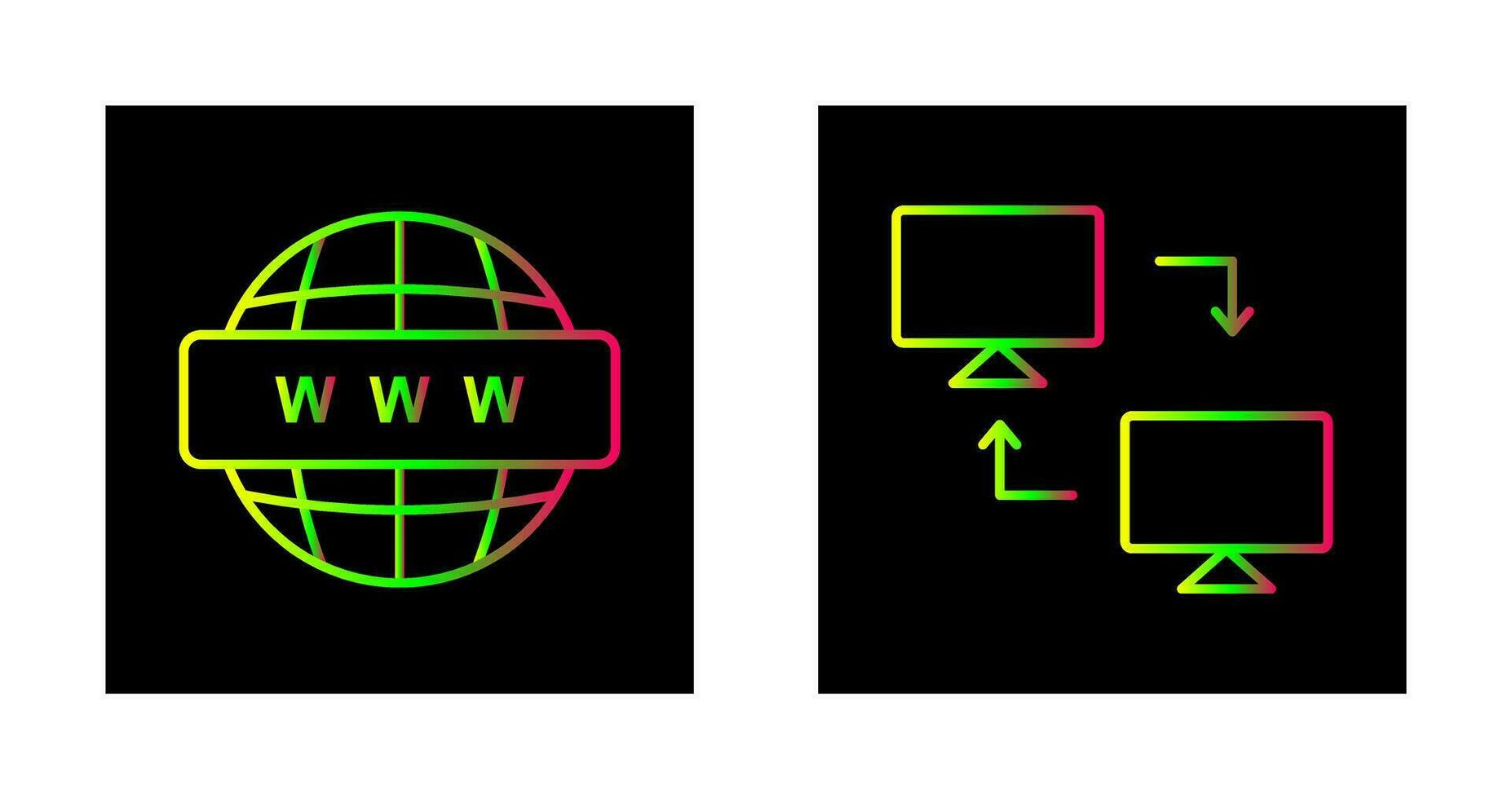 Sharing Systems and World Wide Icon vector