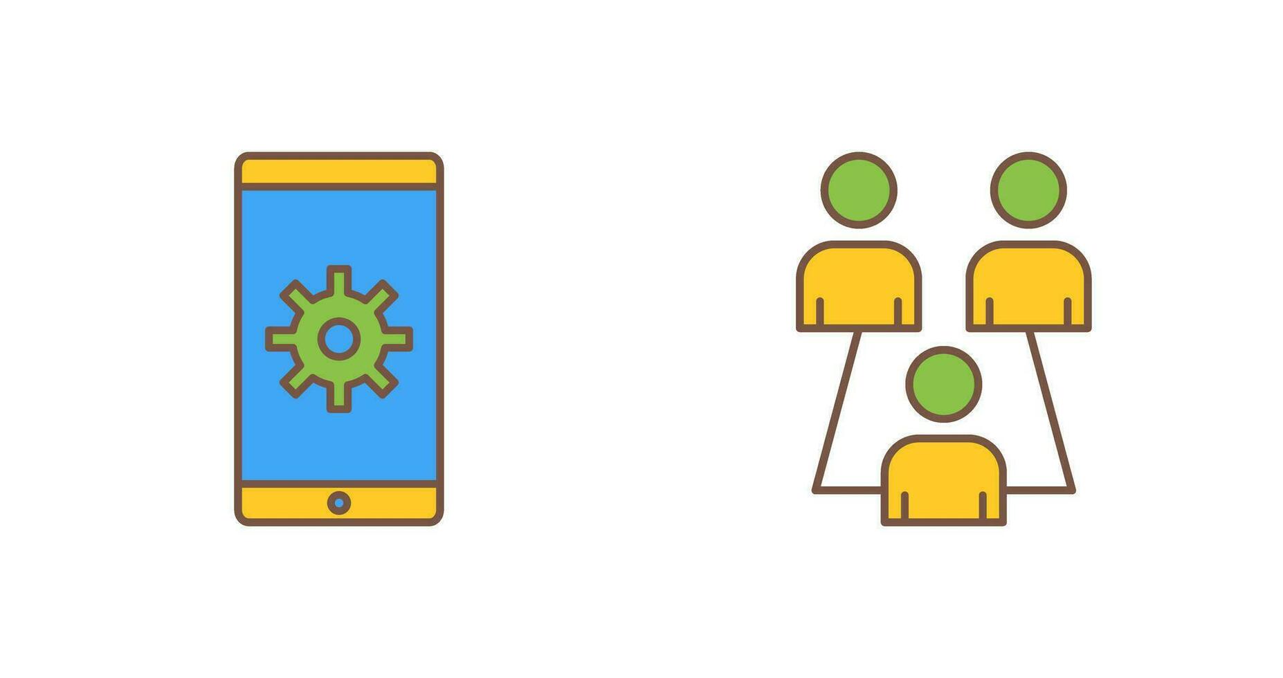 Network Settings and Connected Users Icon vector