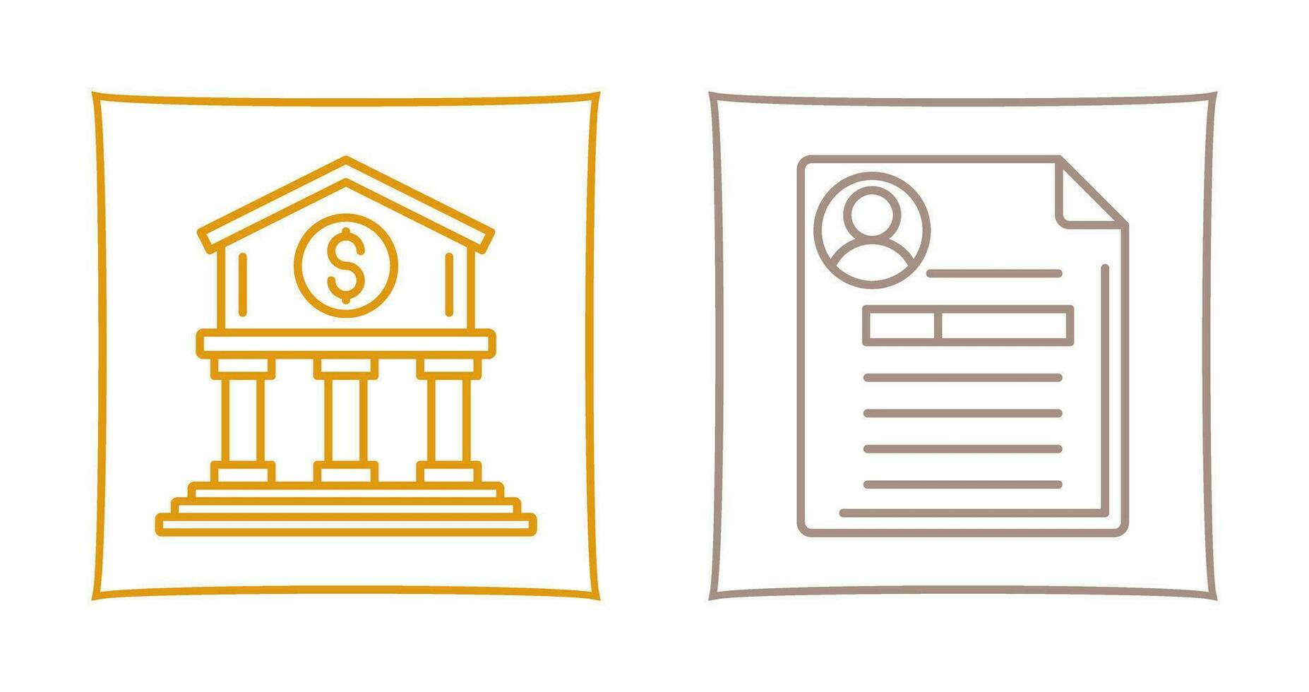 Bank and Contract Icon vector