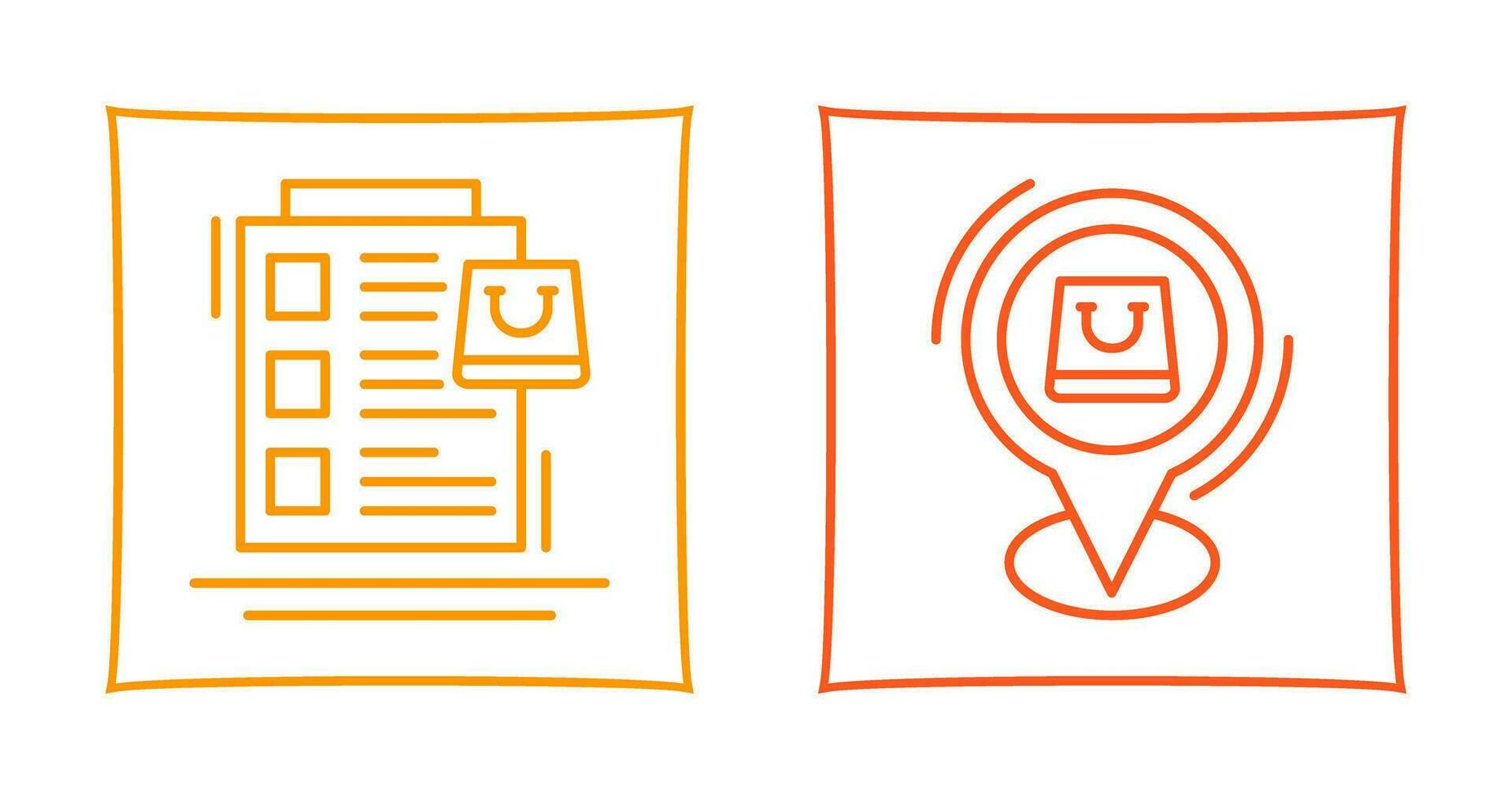 Wish List and Shop Location Icon vector