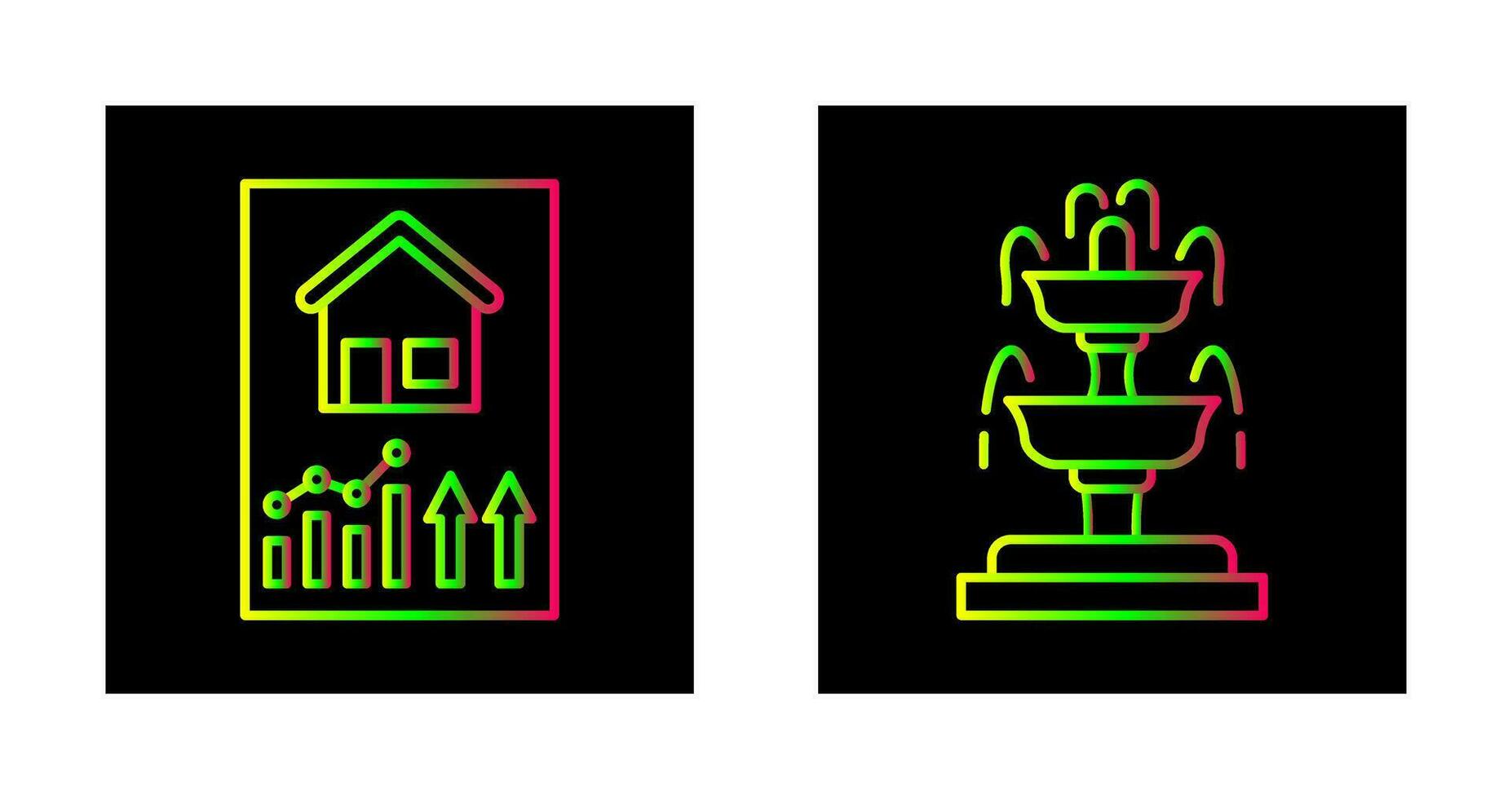 Profit and Fountain Icon vector