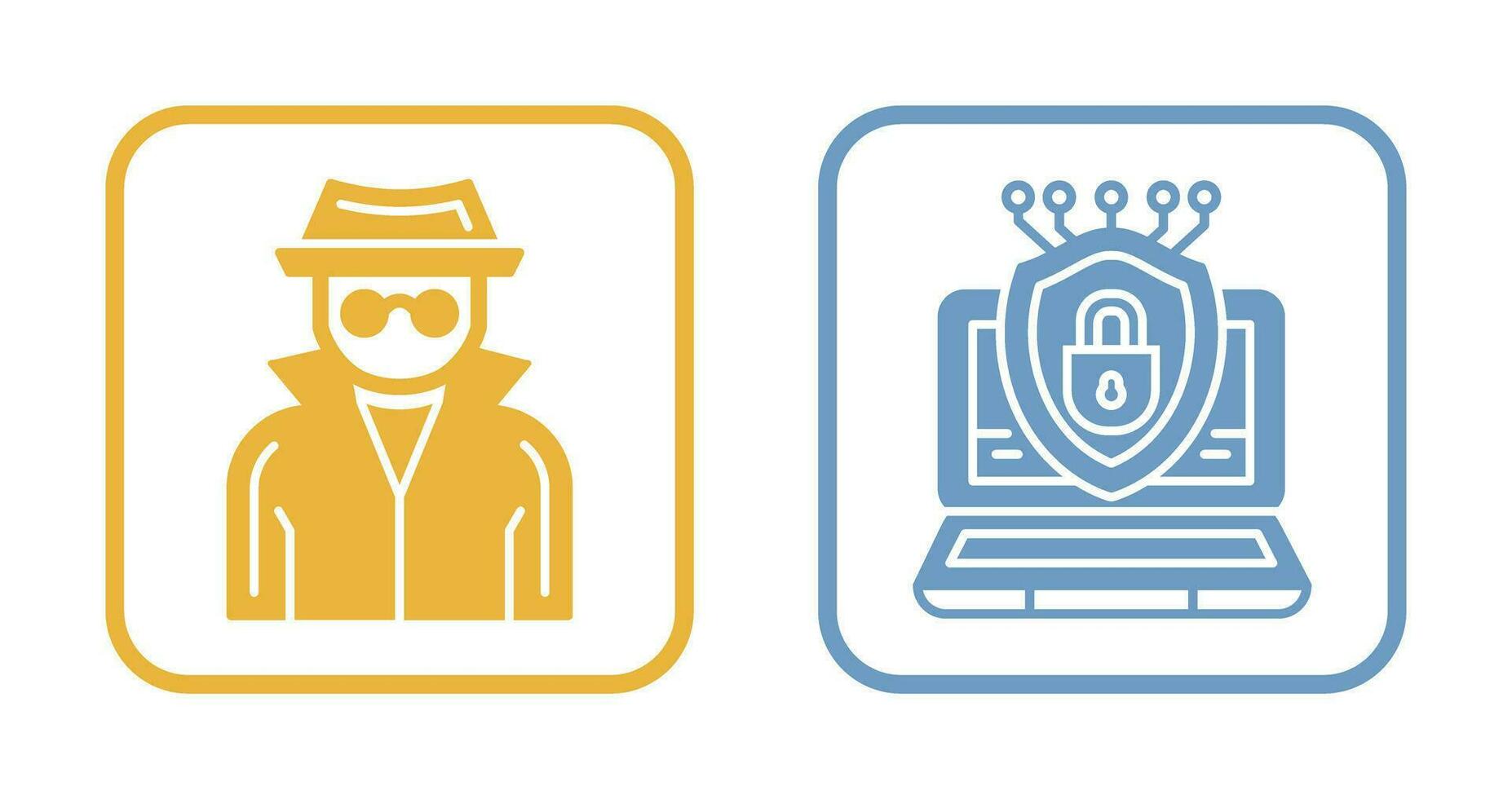 Spy and Protection Icon vector