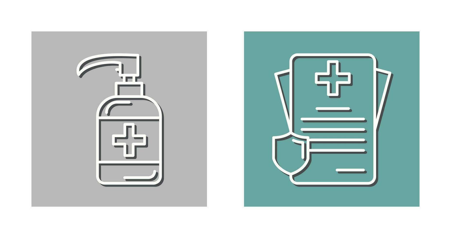 Sanitizer and Receipt Icon vector