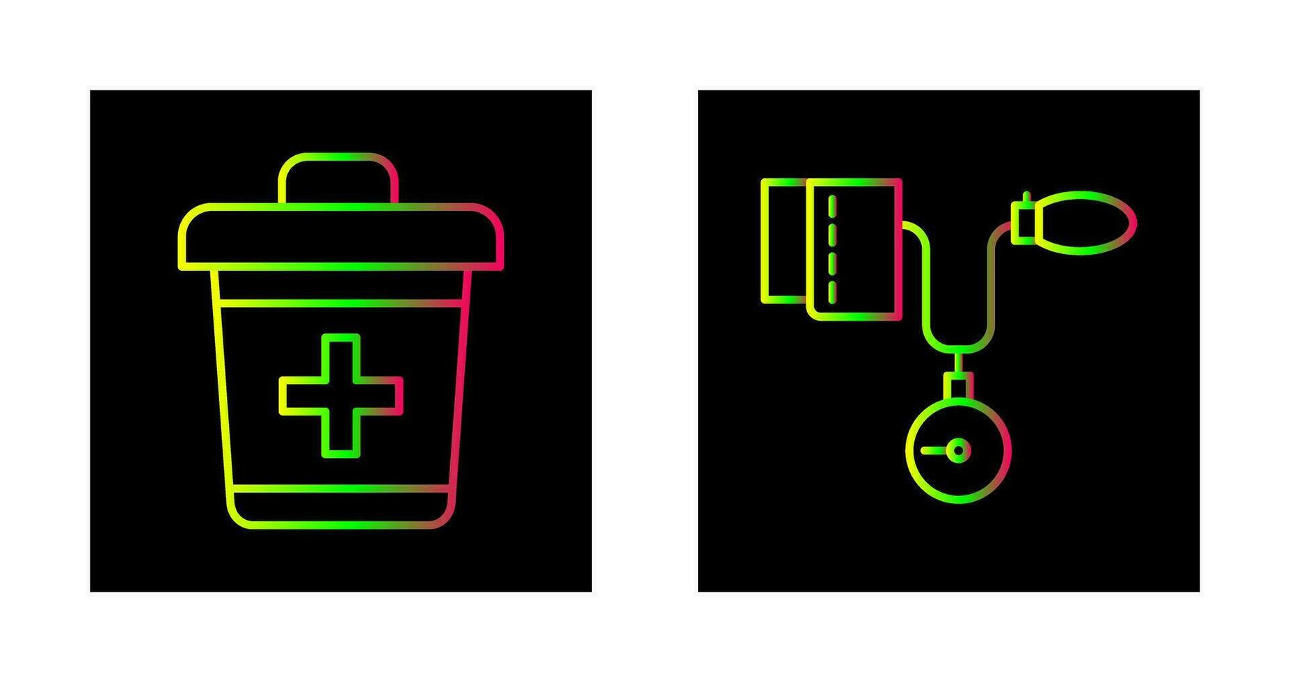 Dustbin and Blood Icon vector