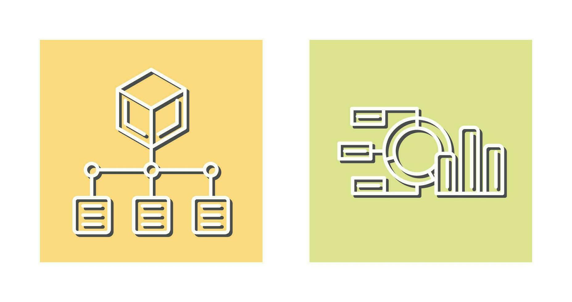 Pie Chart and distribution Icon vector