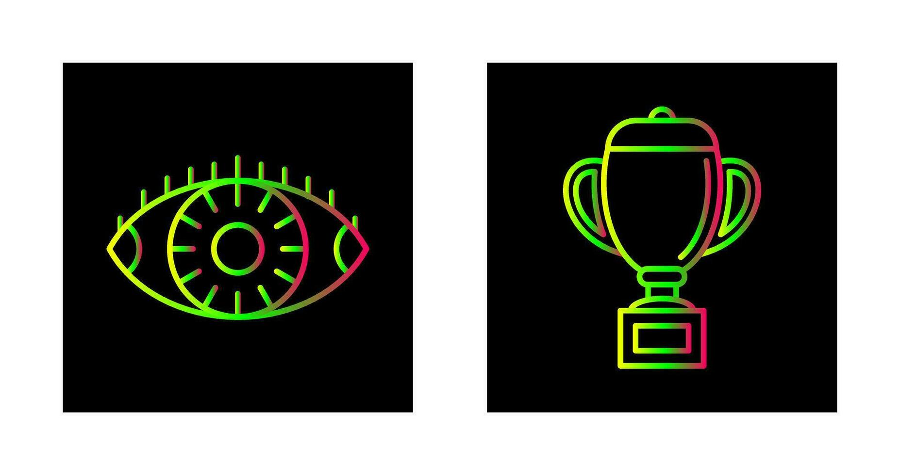 Vision and trophy Icon vector