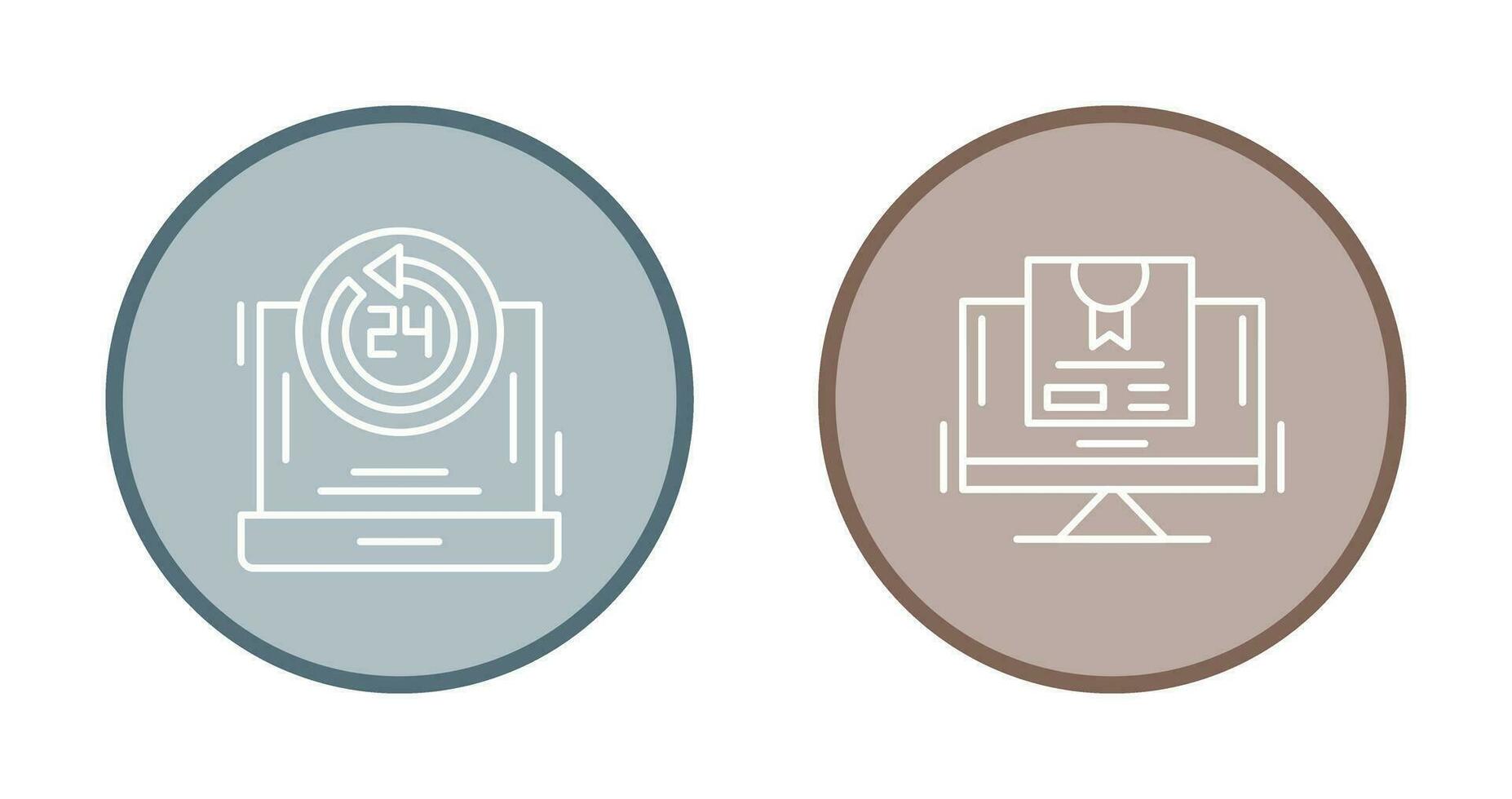 24h Support and New Lable Icon vector