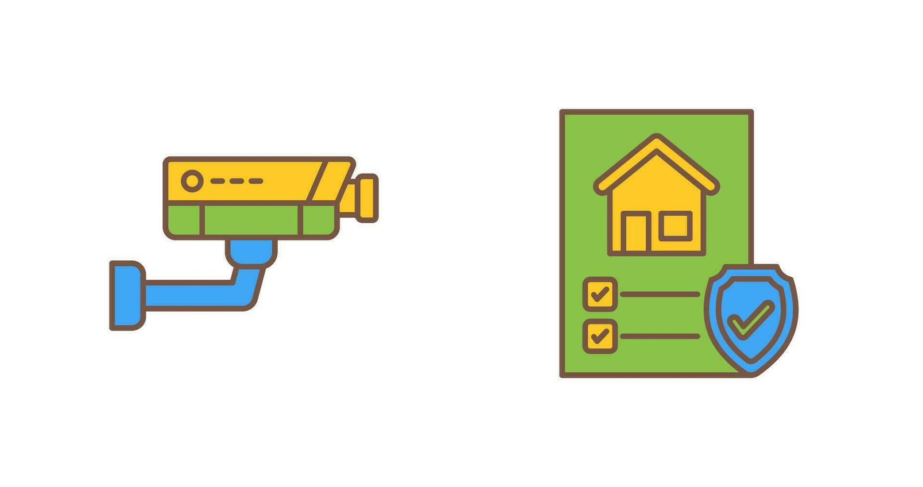 Cctv and Protection Icon vector