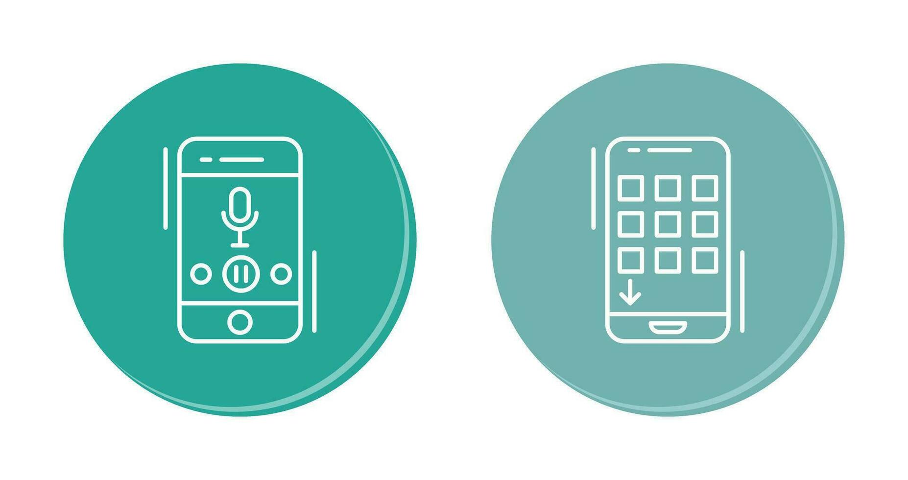 Voice Record and Device Icon vector