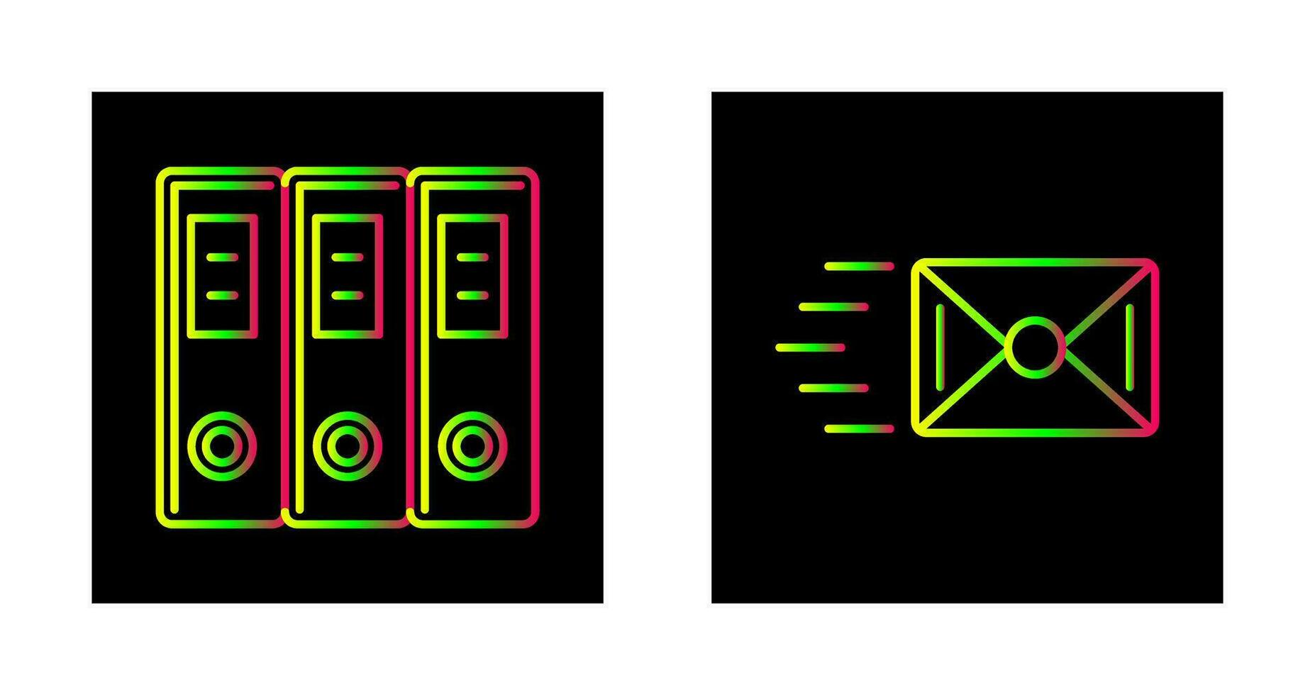 documento y sobre icono vector