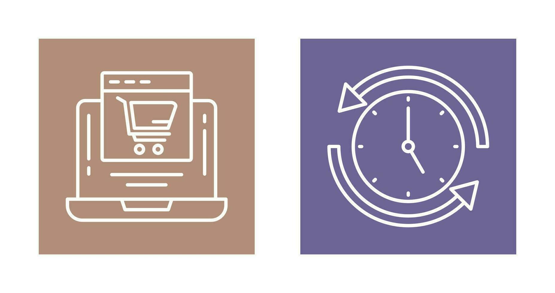 Add to Cart and Run time Icon vector