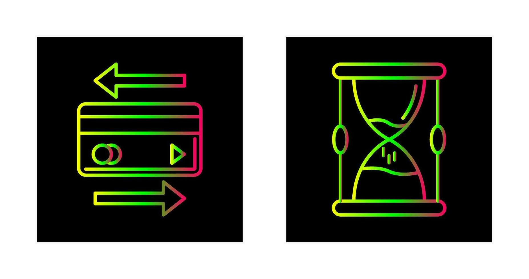 Transaction and Hourglass Icon vector