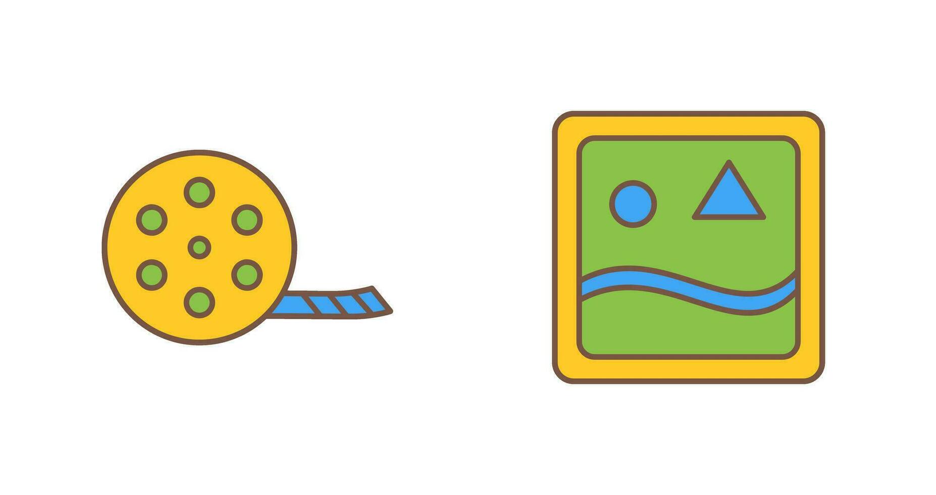 film reel and images Icon vector