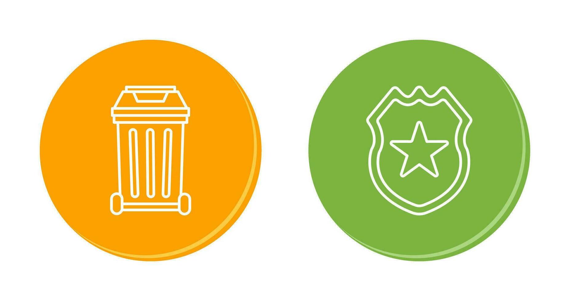 Gargage and Shield Icon vector
