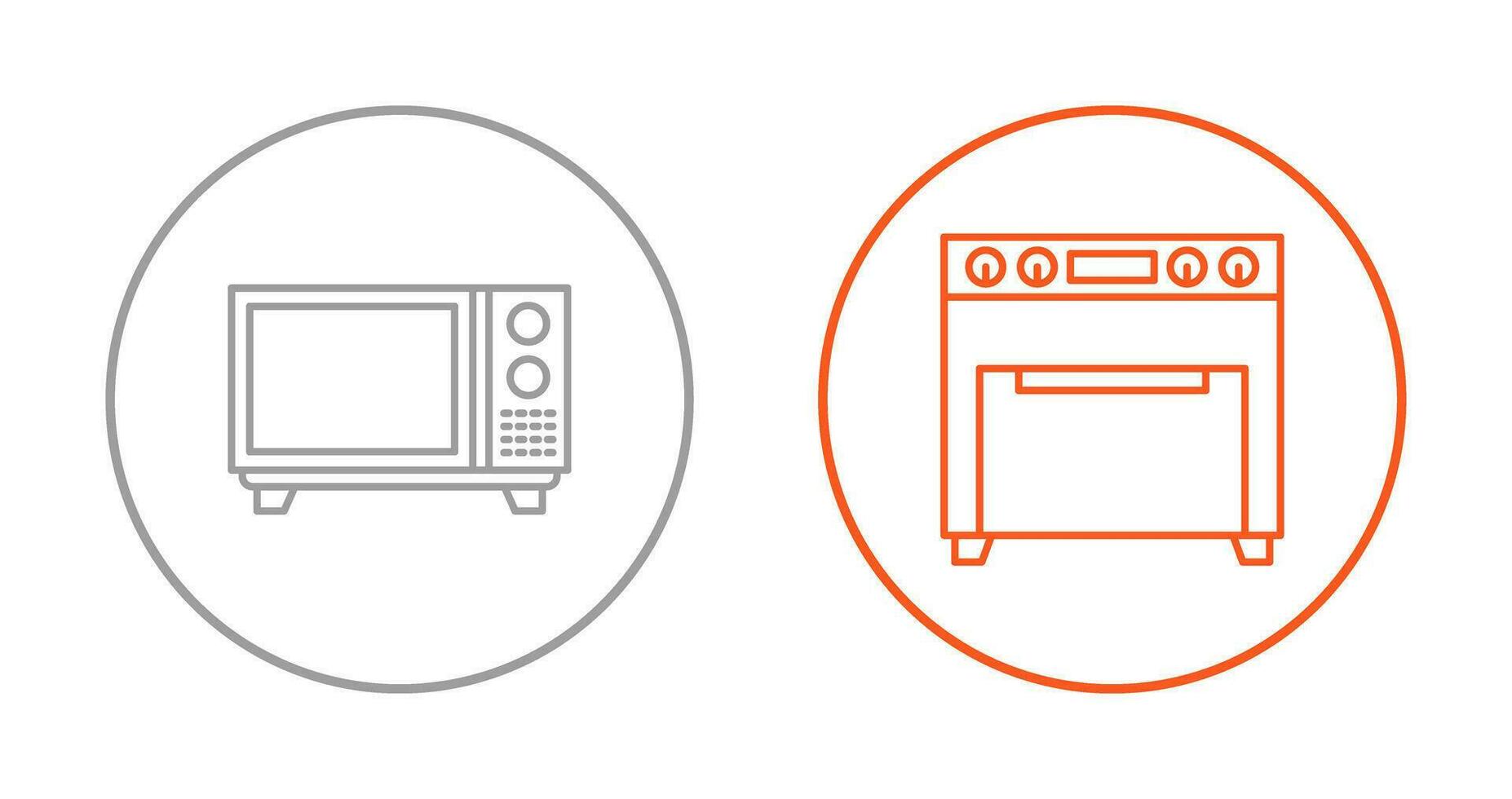 Microwave and Oven Icon vector