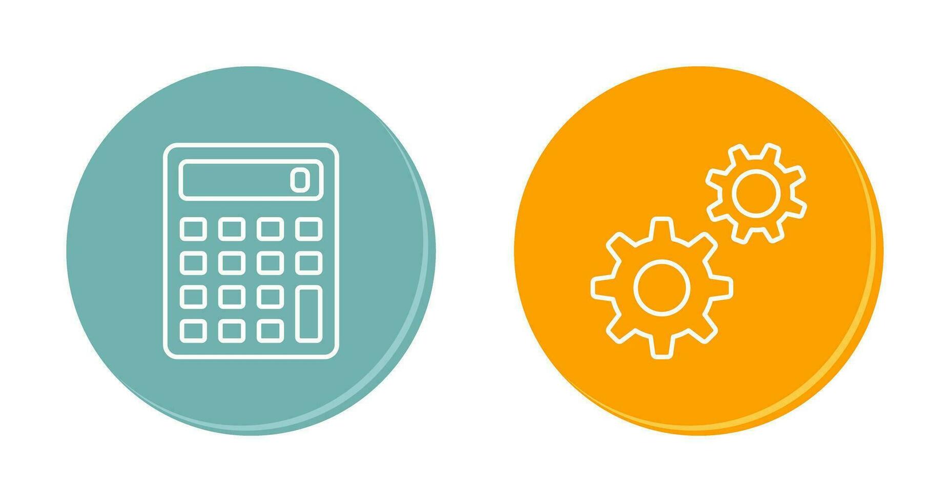 Calculator and Setting Icon vector