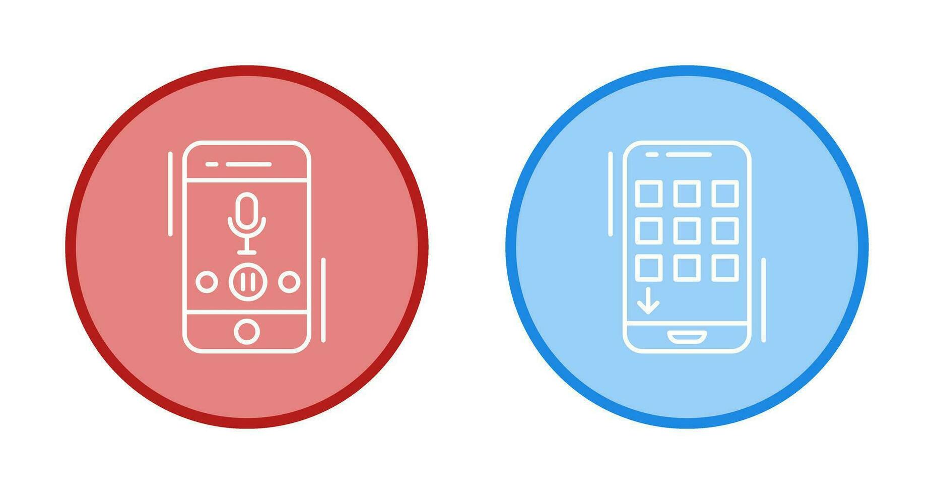 Voice Record and Device Icon vector