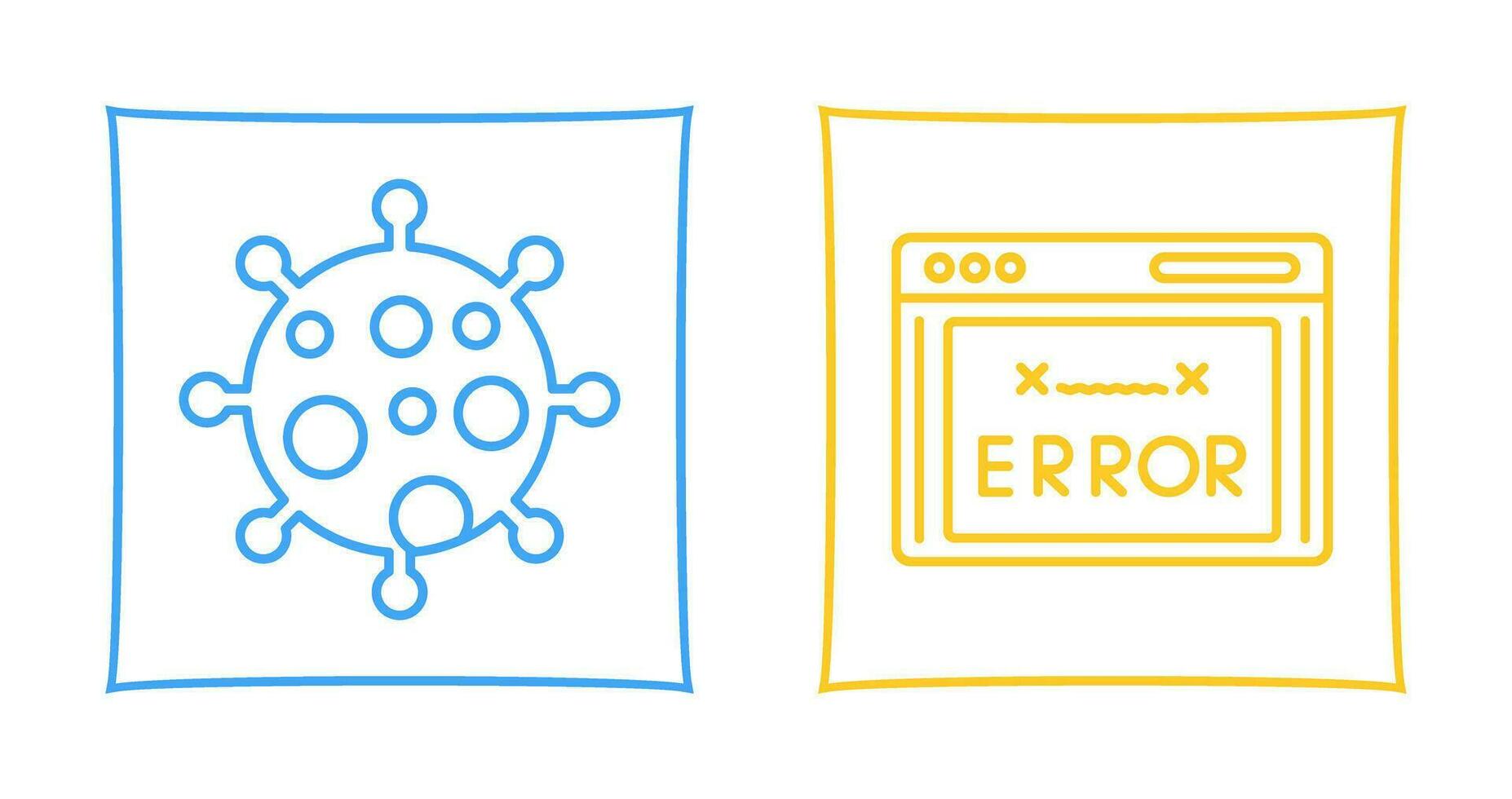 Virus and Error Code Icon vector