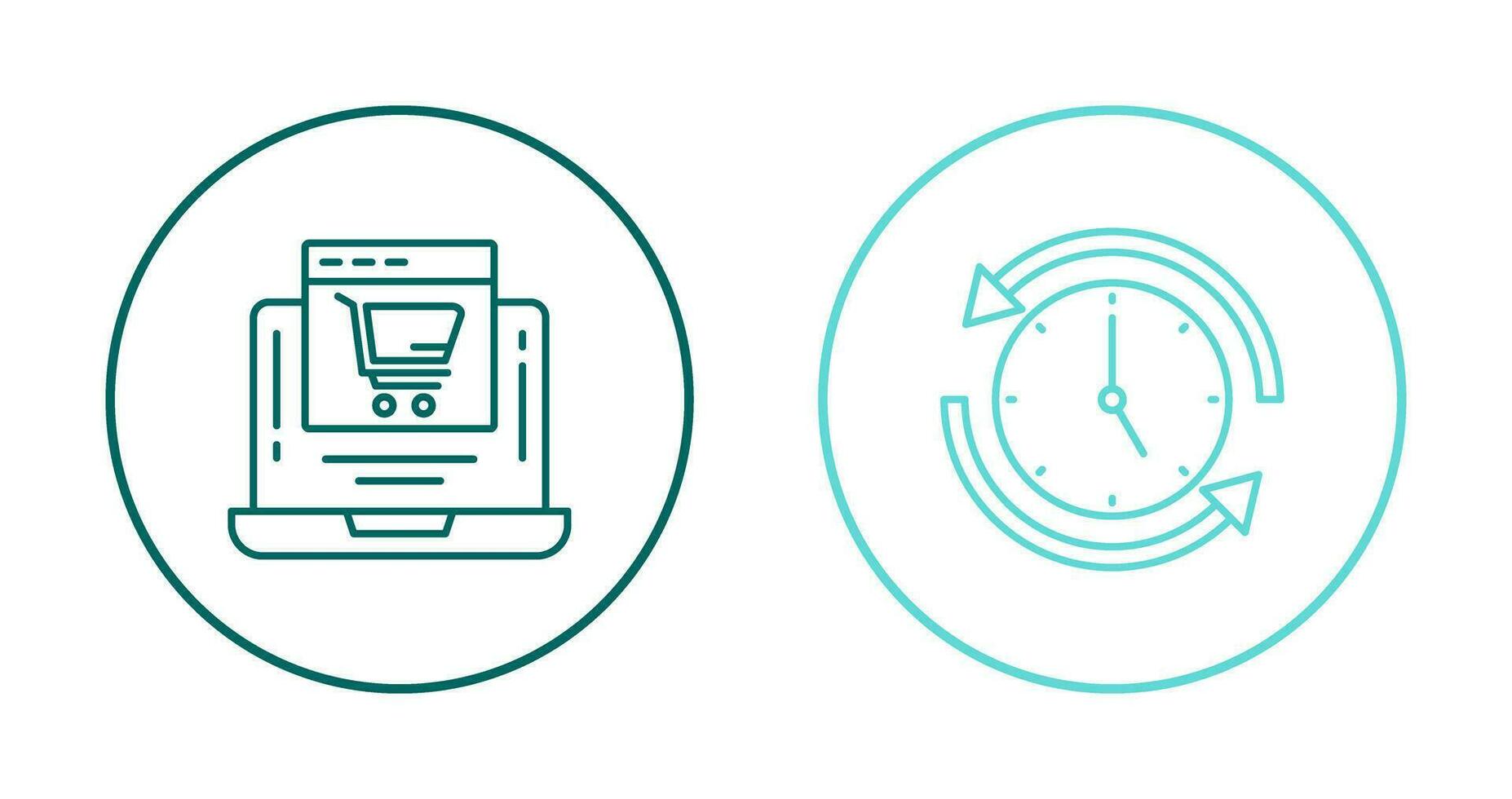 Add to Cart and Run time Icon vector