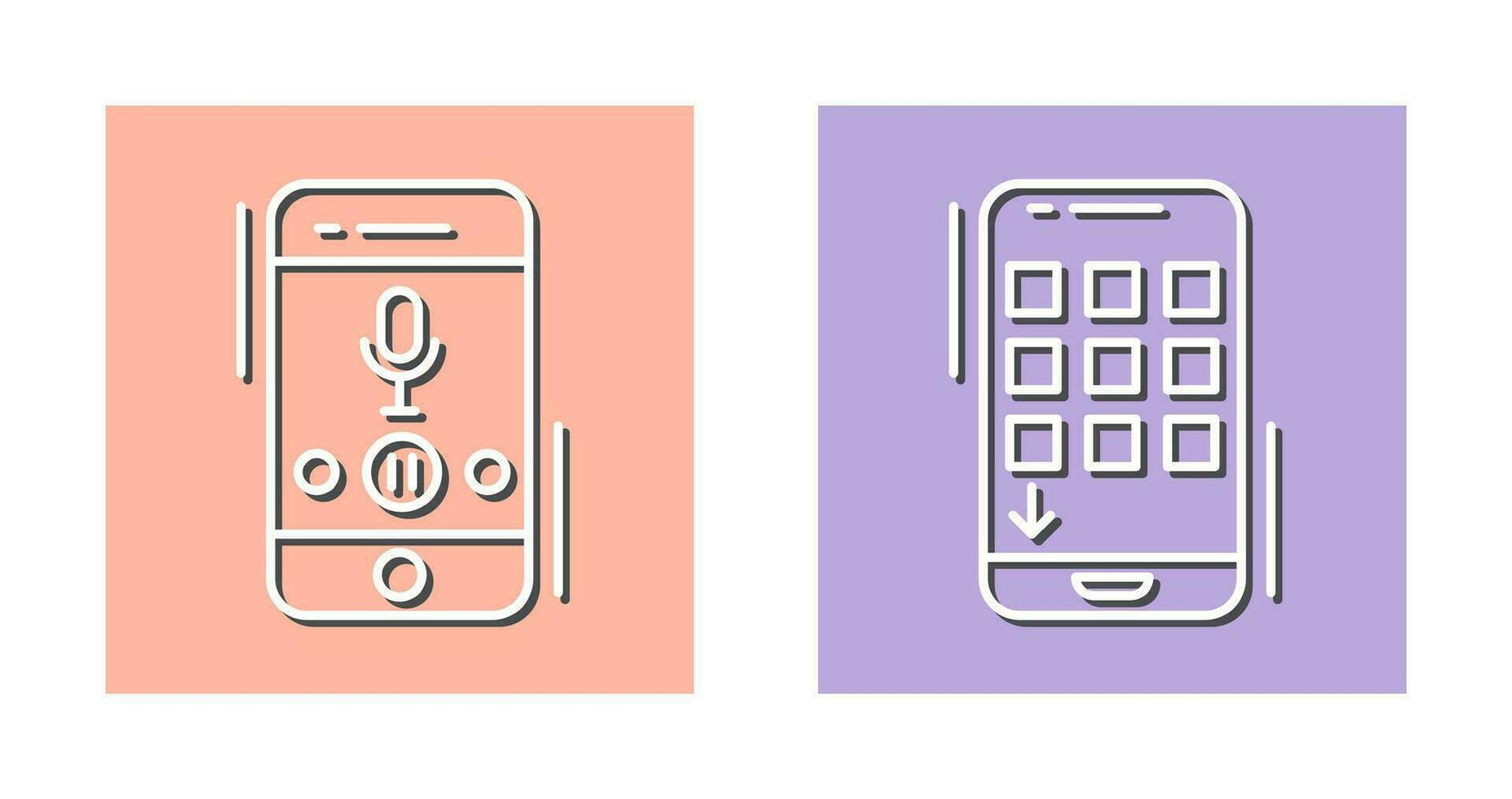 Voice Record and Device Icon vector