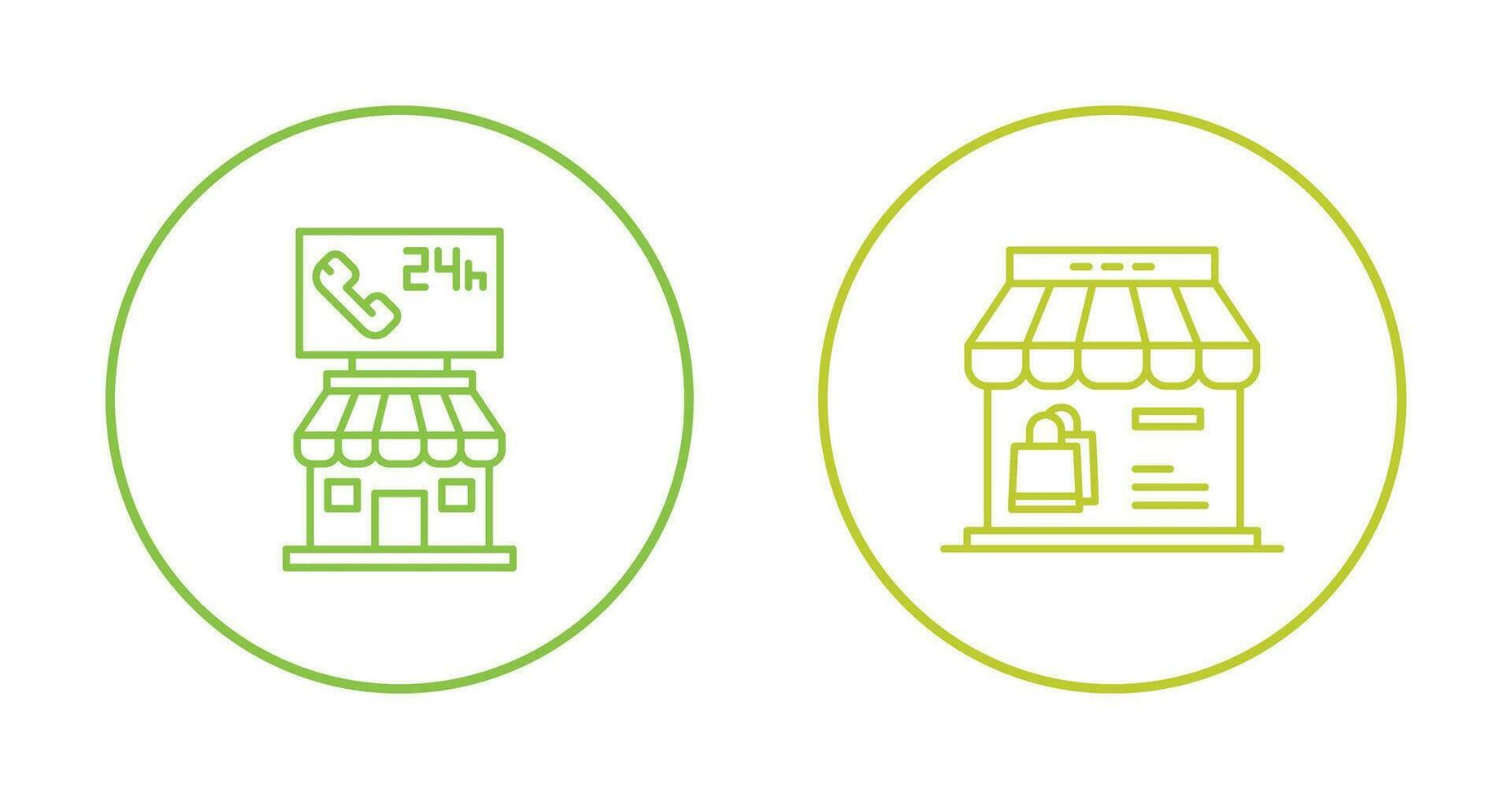 24 Hour and Store Icon vector