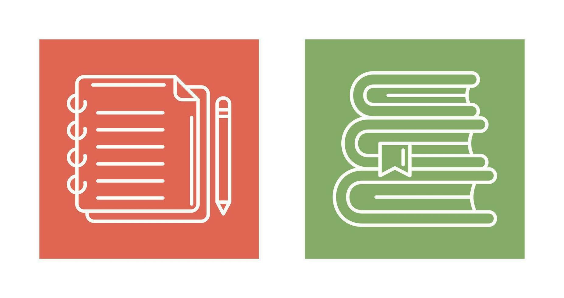 Write and Books Icon vector