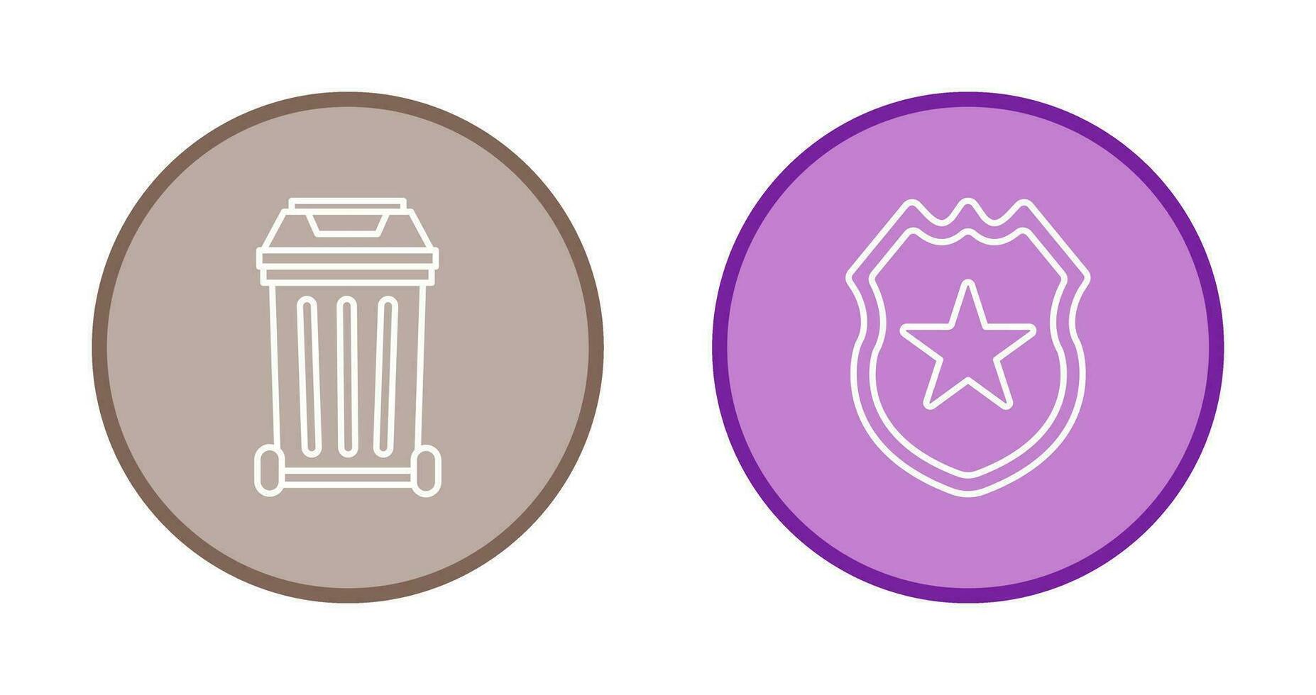 Gargage and Shield Icon vector