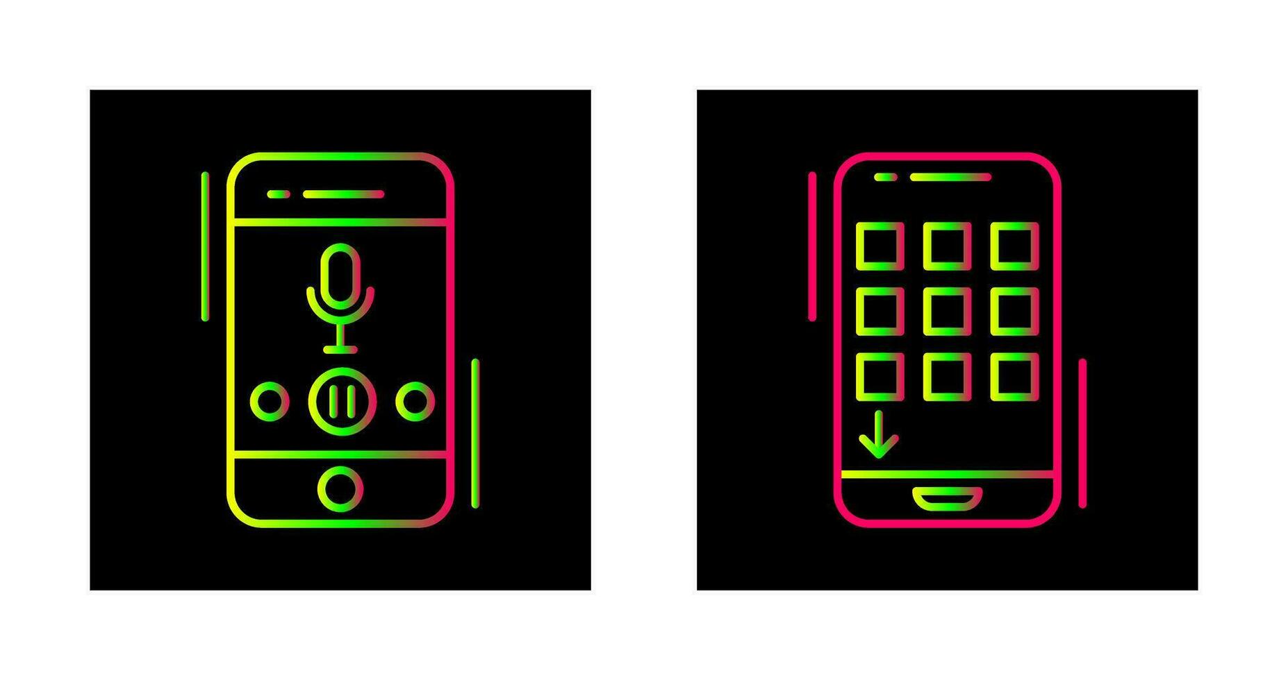 Voice Record and Device Icon vector