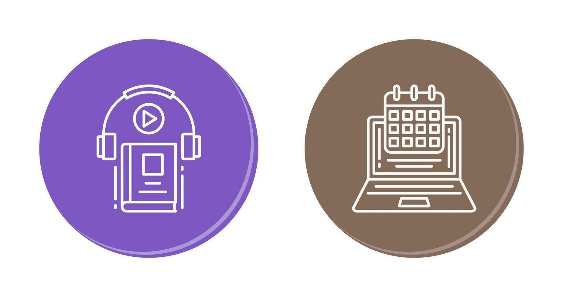 Timetable and Audio Book Icon vector
