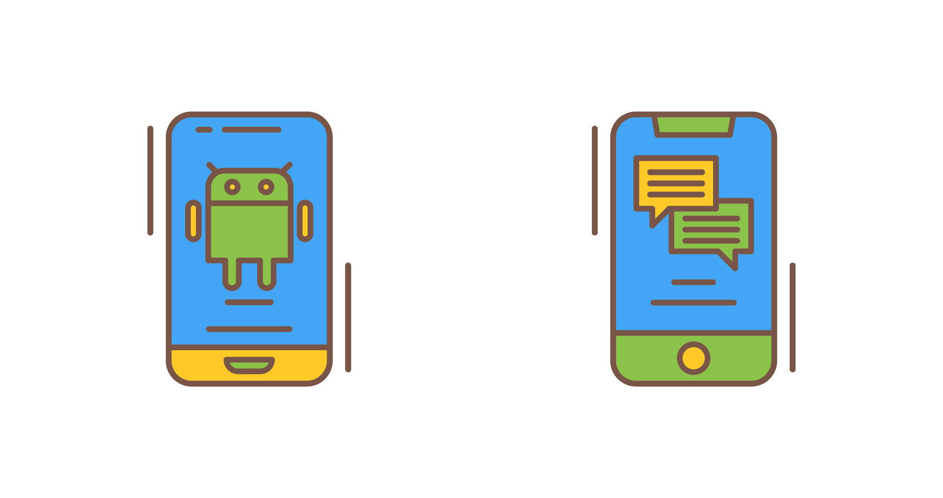 Android and Text Icon 33016709 Vector Art at Vecteezy