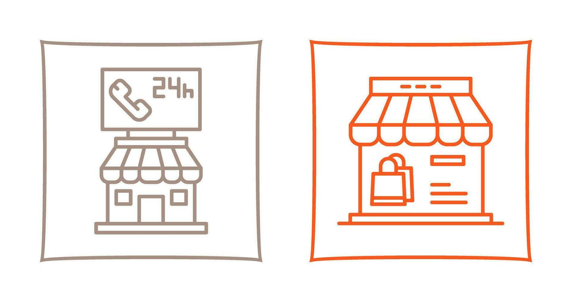 24 Hour and Store Icon vector