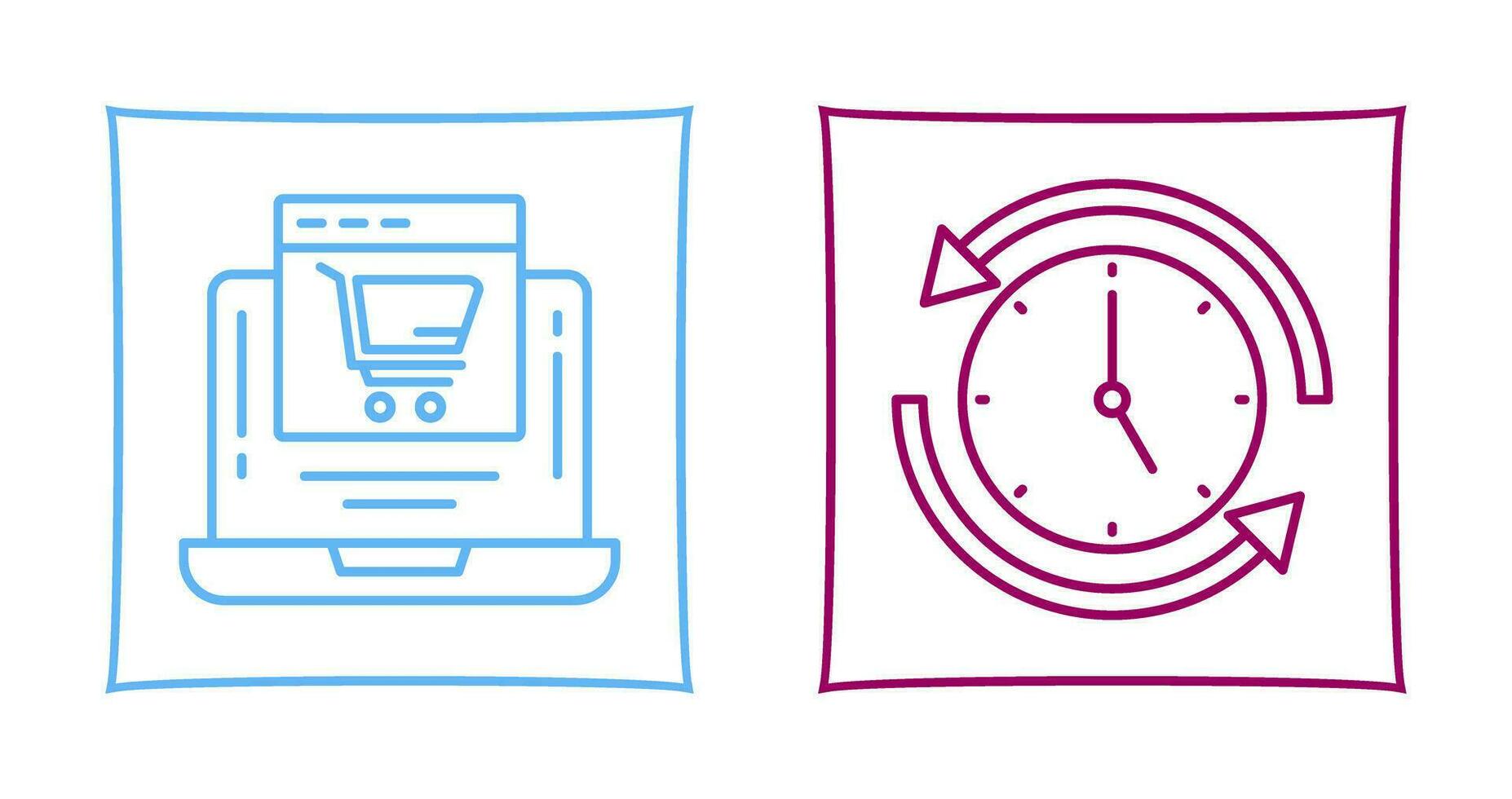 Add to Cart and Run time Icon vector
