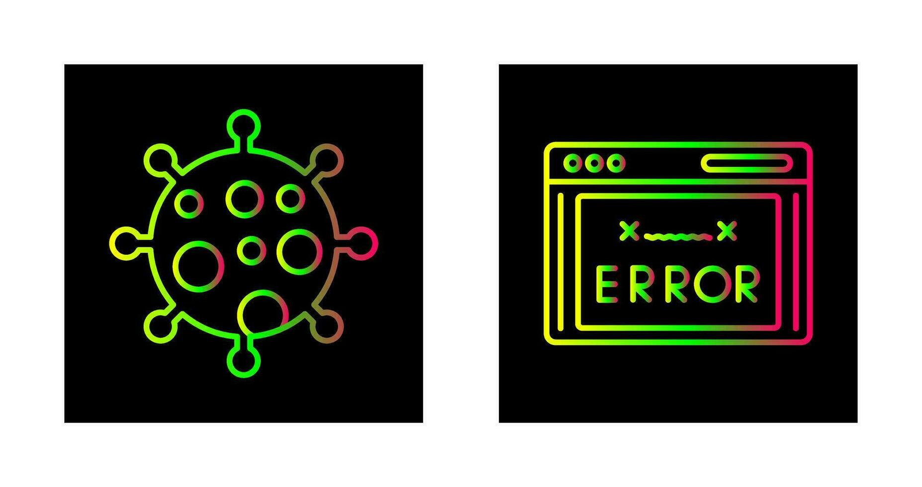 Virus and Error Code Icon vector