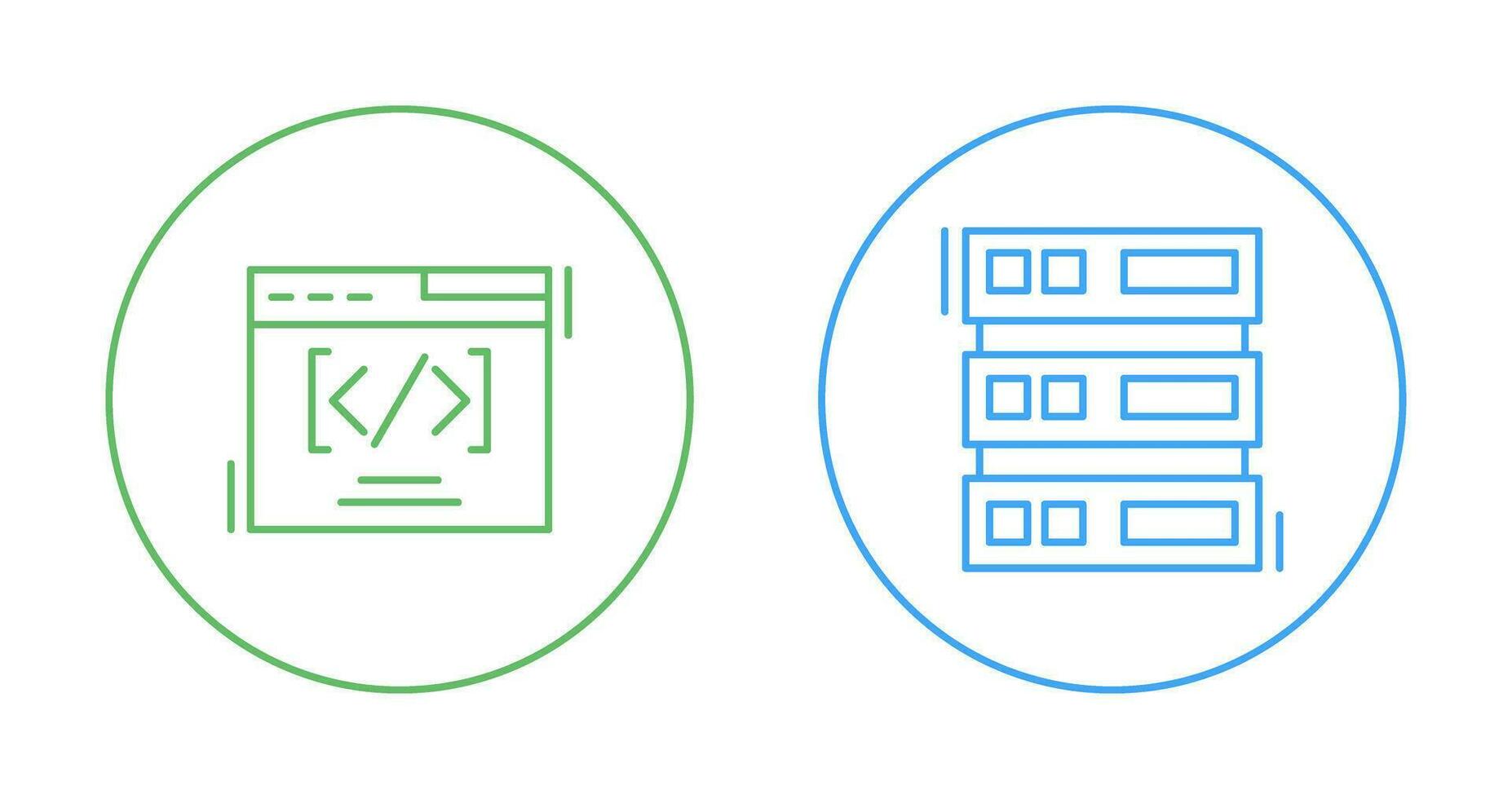 Web Coding ND Server Icon vector