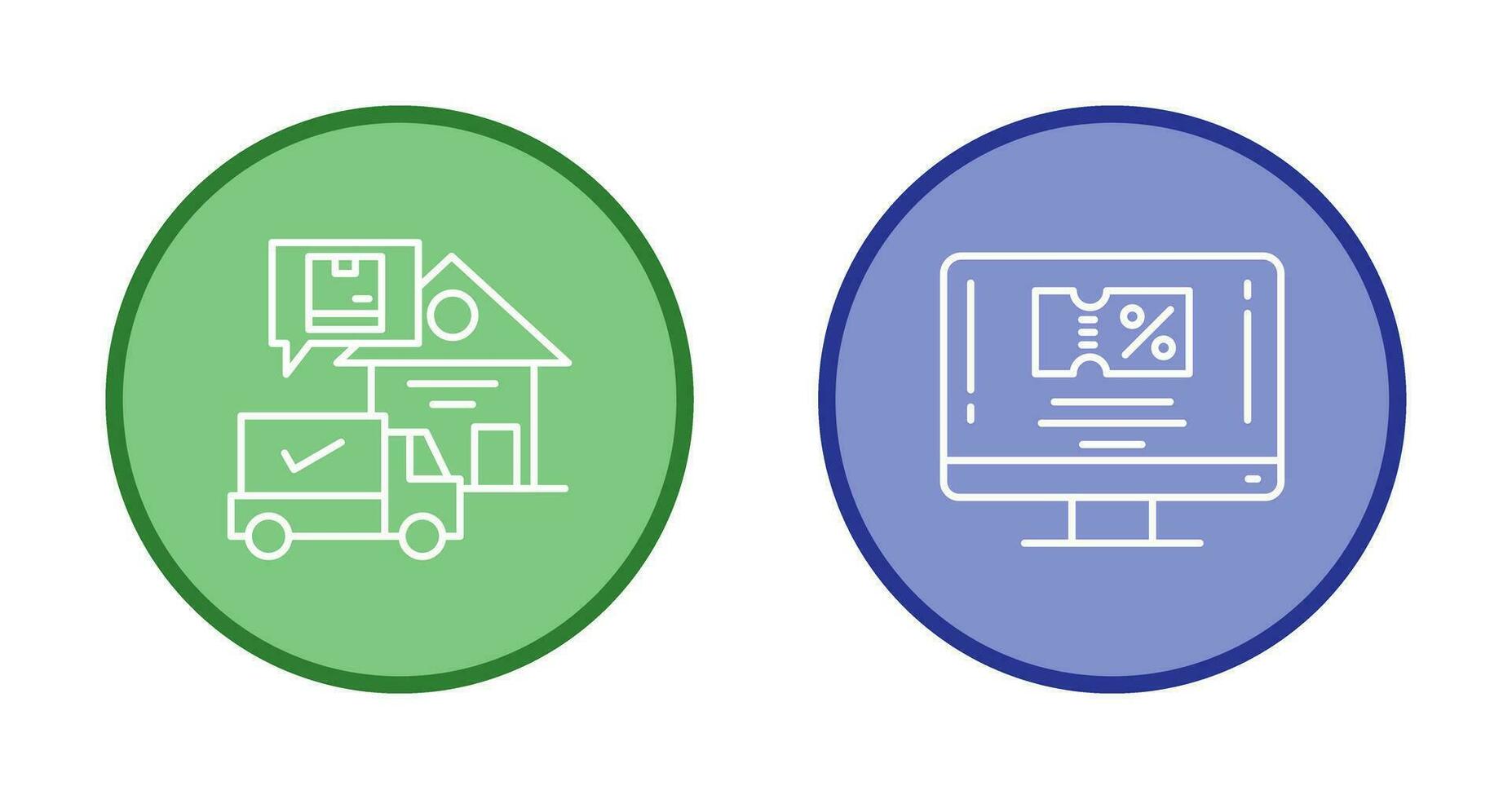 Package Receving and Couption Icon vector