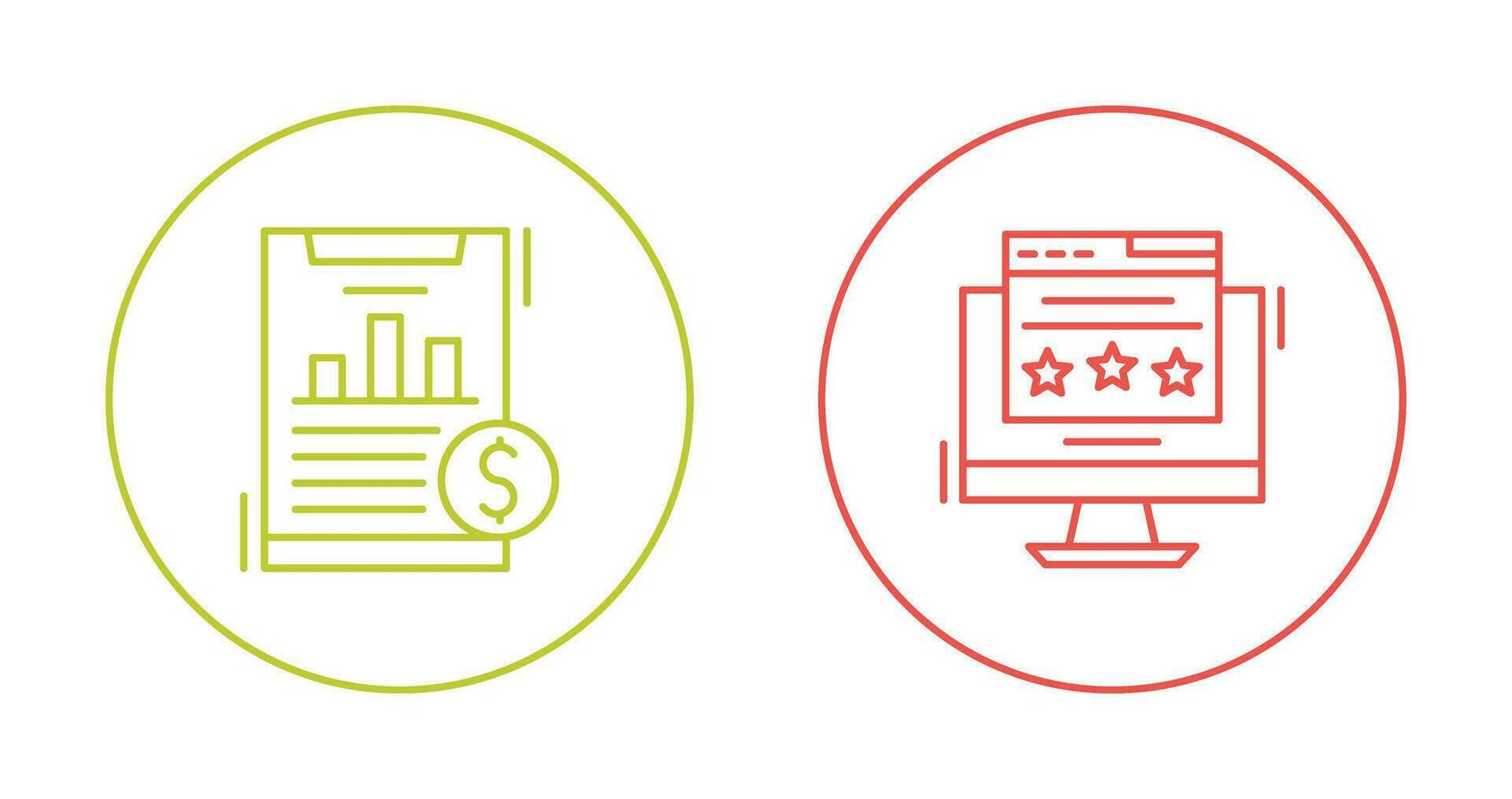 Financial Analytics and Webpage Icon vector