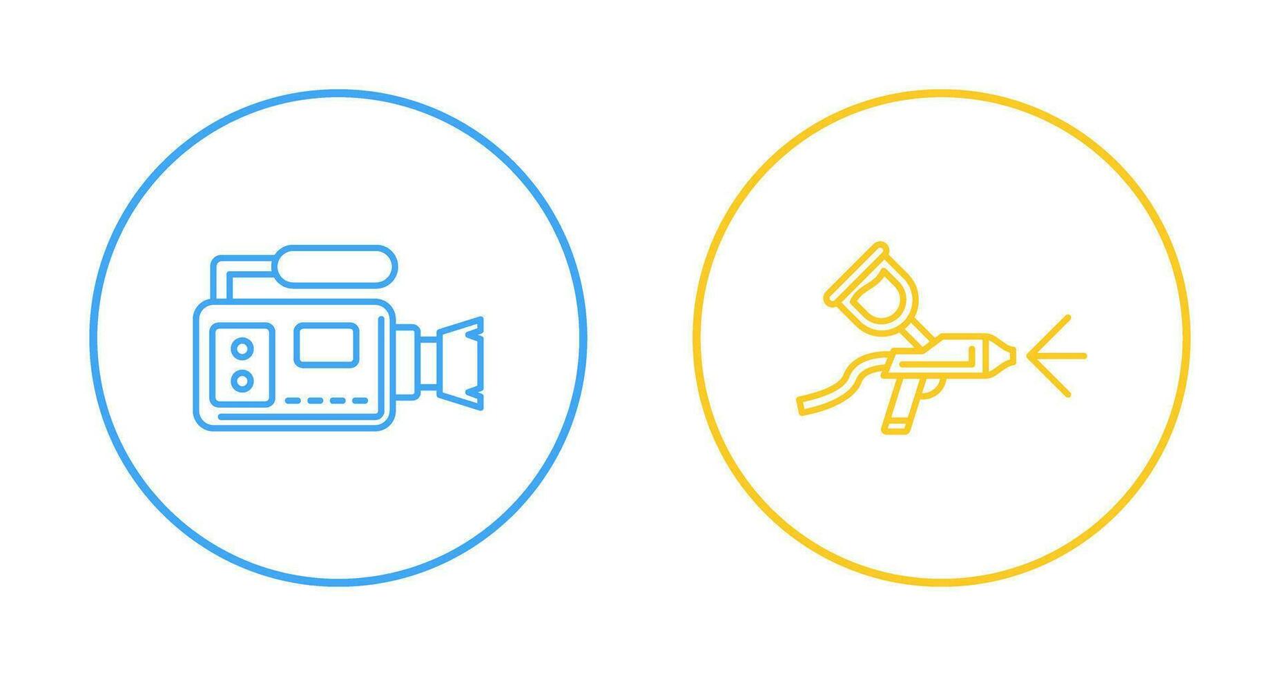 Airbrush and Video Camera Icon vector