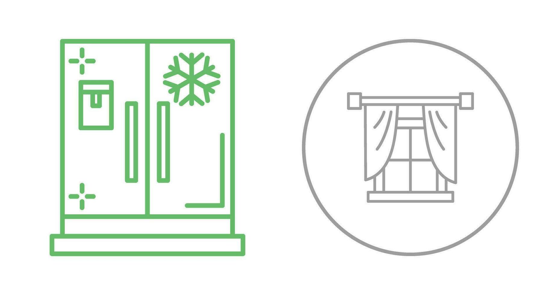 Window and Fridge Icon vector