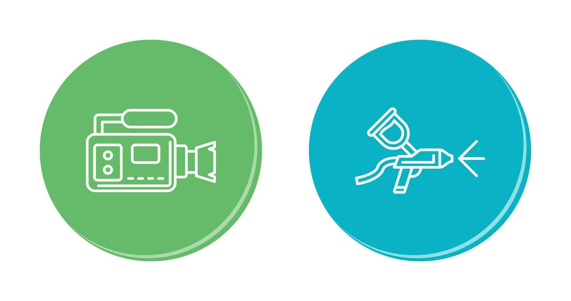 Airbrush and Video Camera Icon vector