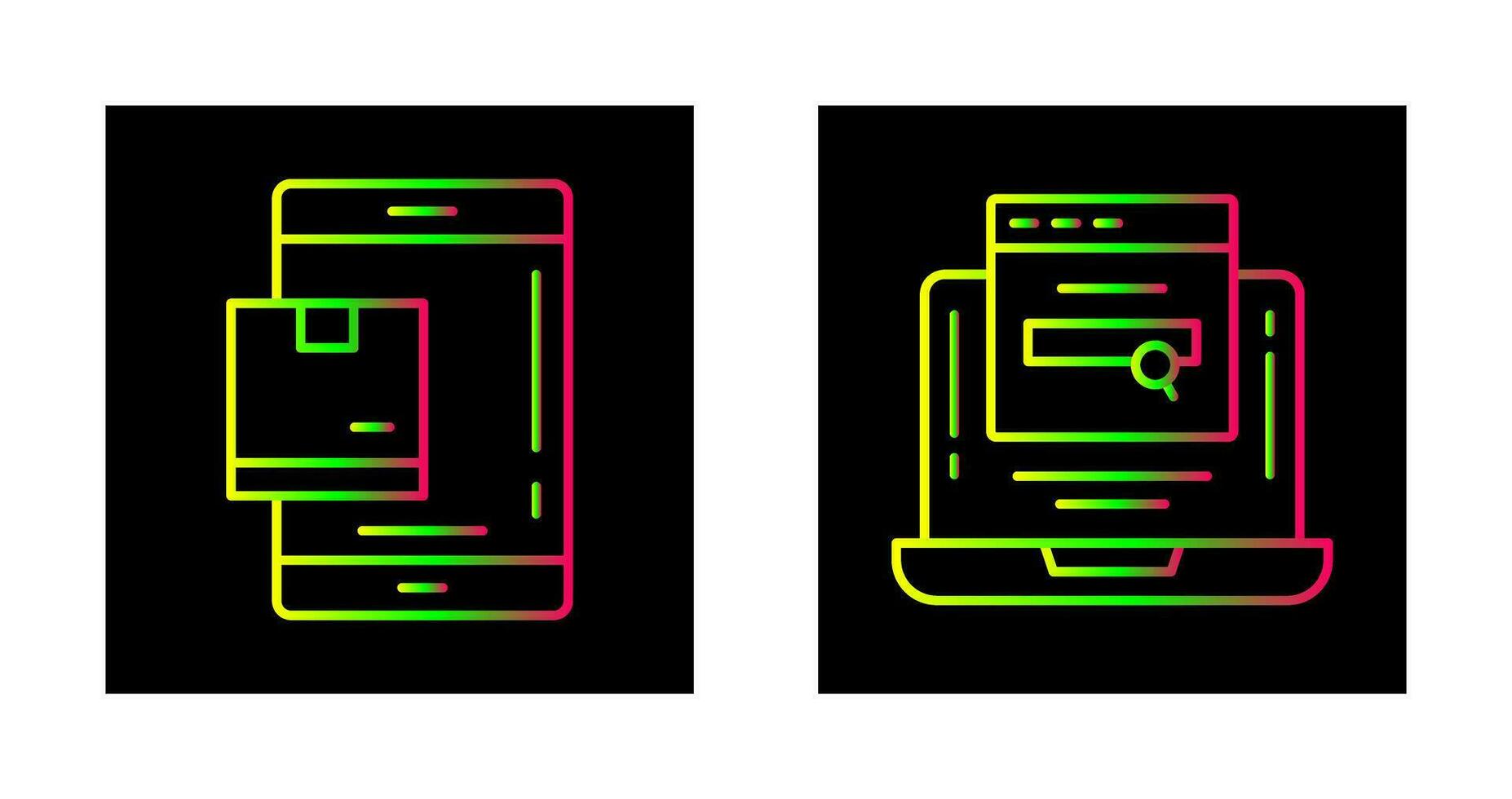 Package and Searching Icon vector
