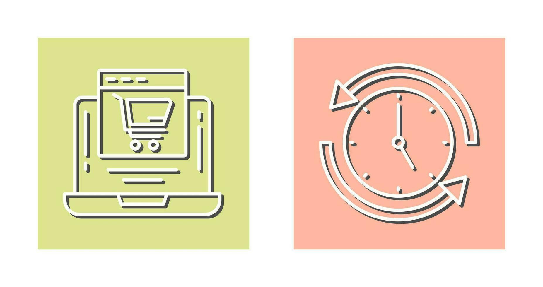 Add to Cart and Run time Icon vector