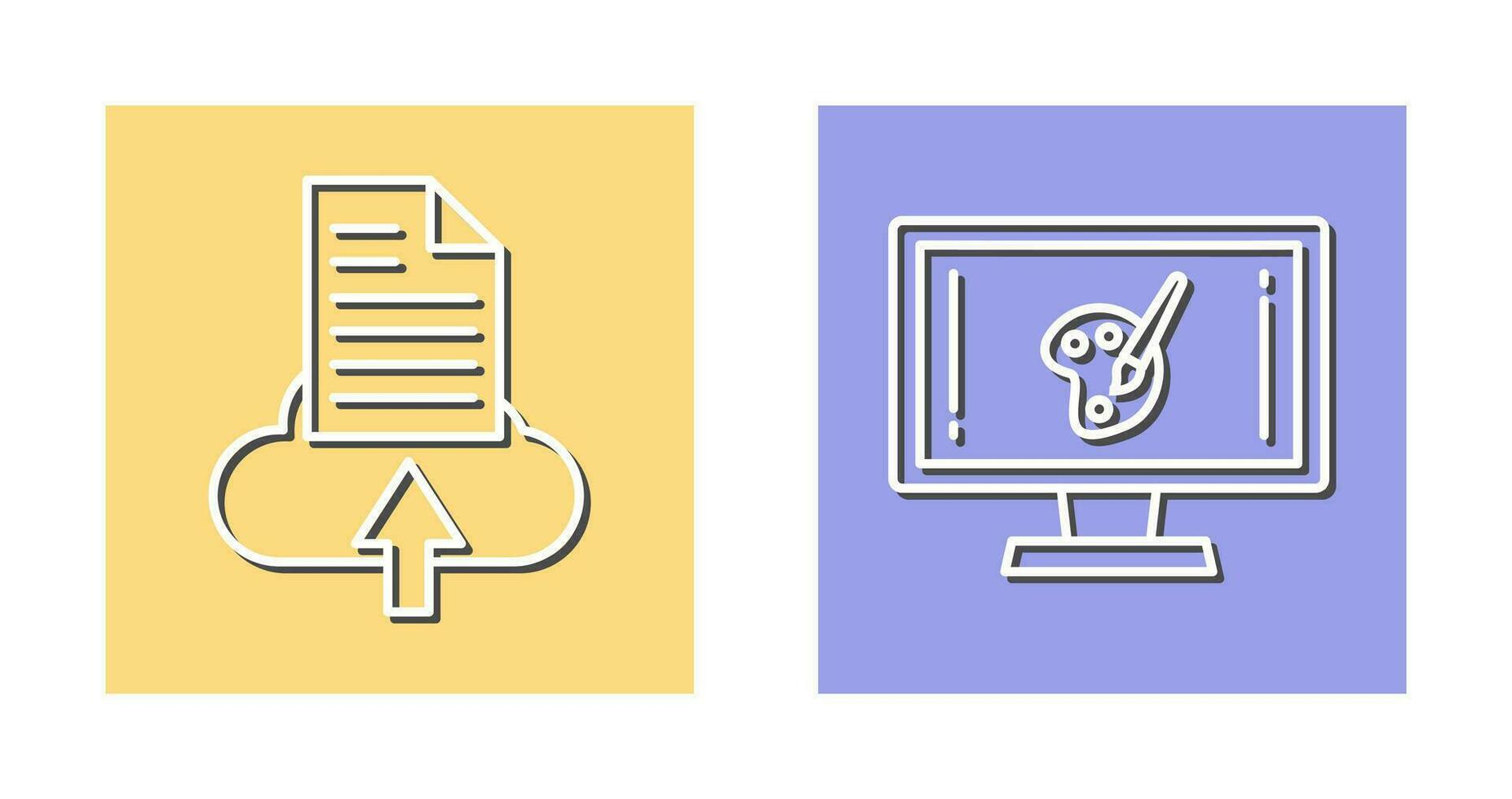 File Upload and Art Icon vector