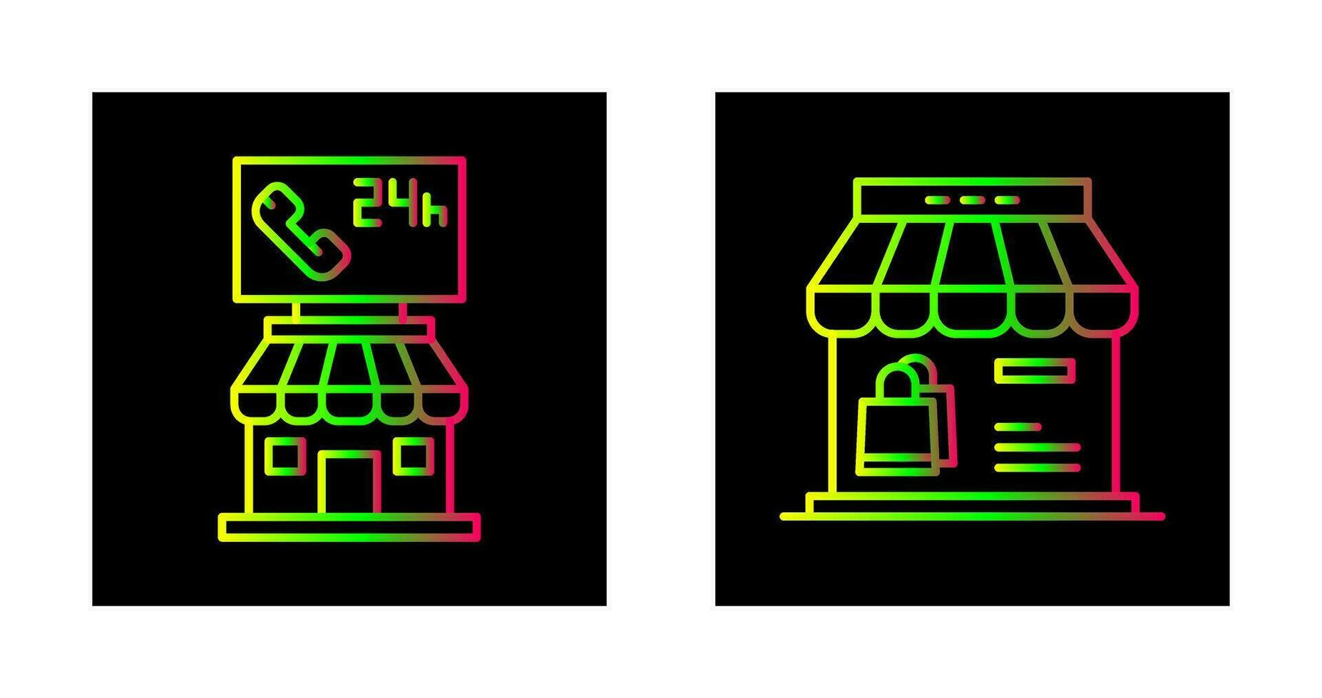 24 Hour and Store Icon vector