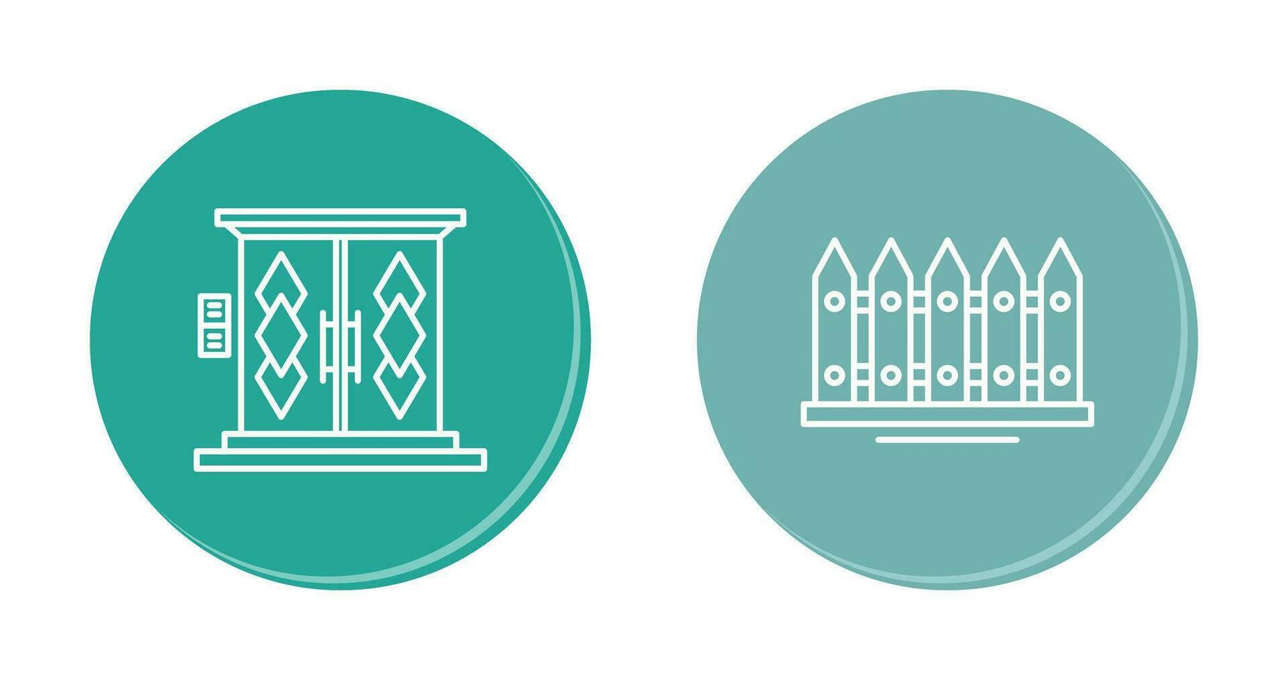 Door and Fence Icon vector