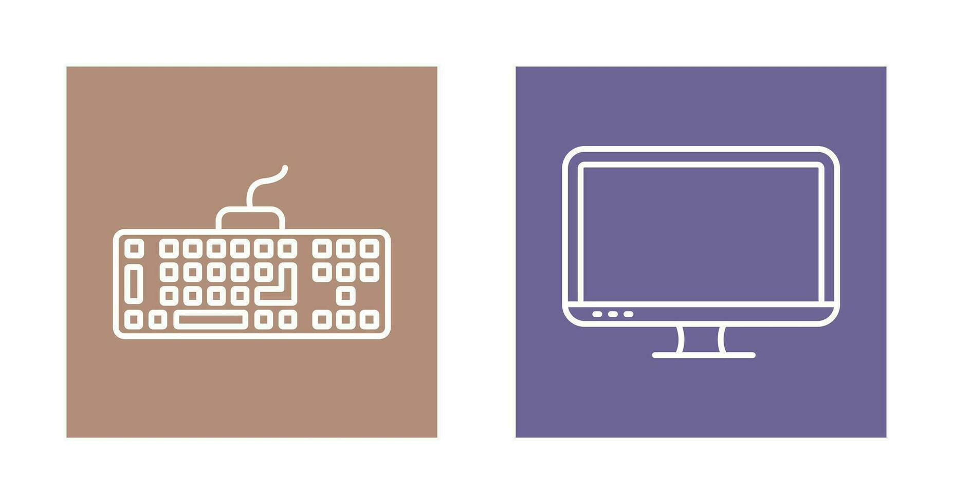 Keyboard and LCD Icon vector