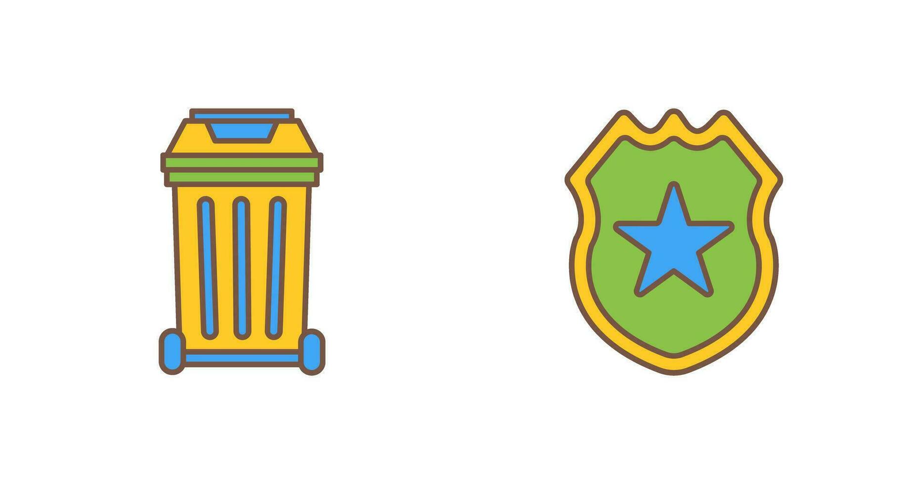 Gargage and Shield Icon vector