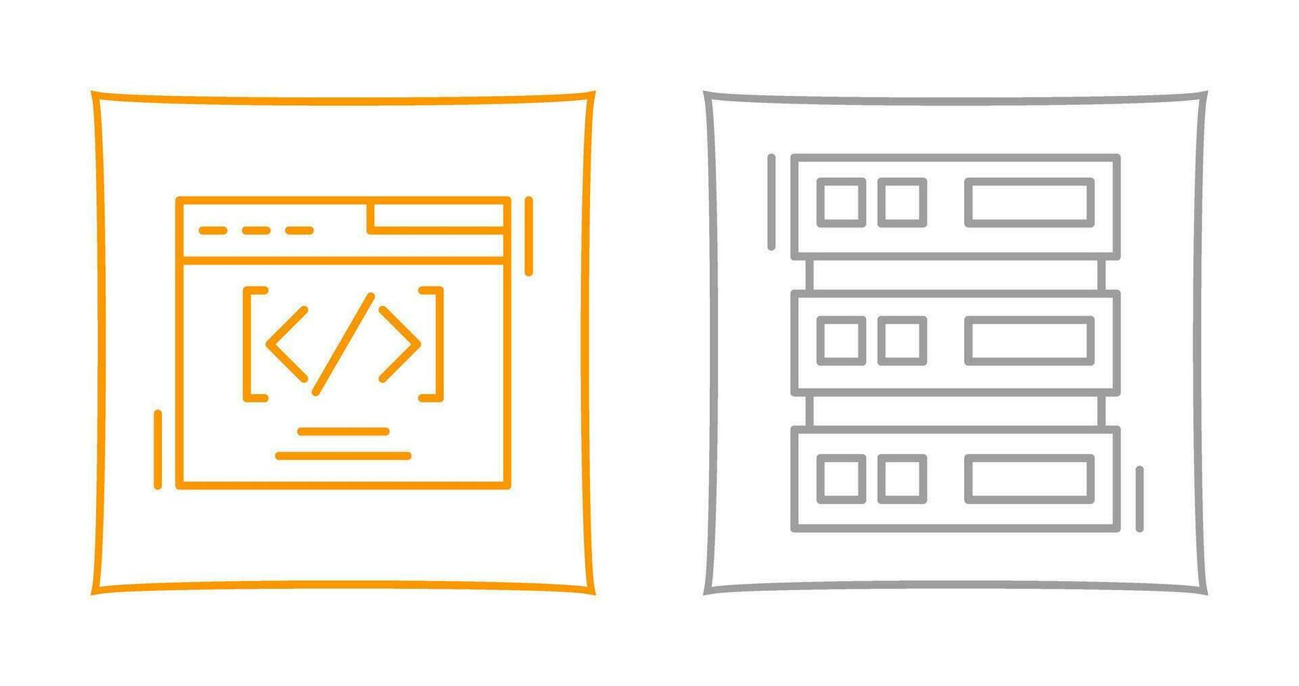 Web Coding ND Server Icon vector