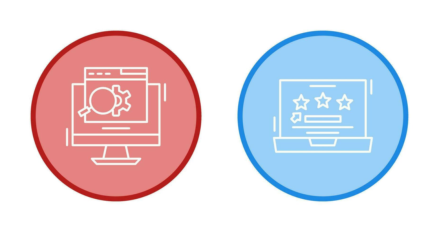 Search Engine and Rating Icon vector