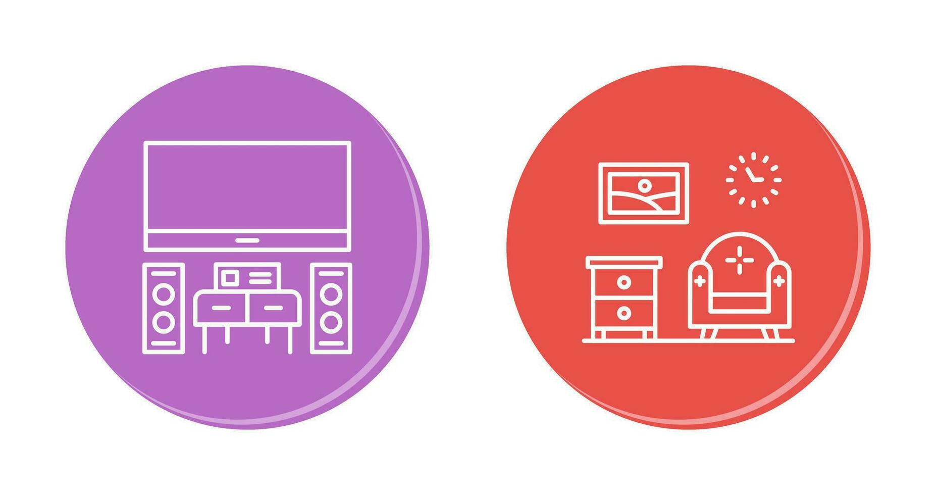 Home Theater and Living Room Icon vector