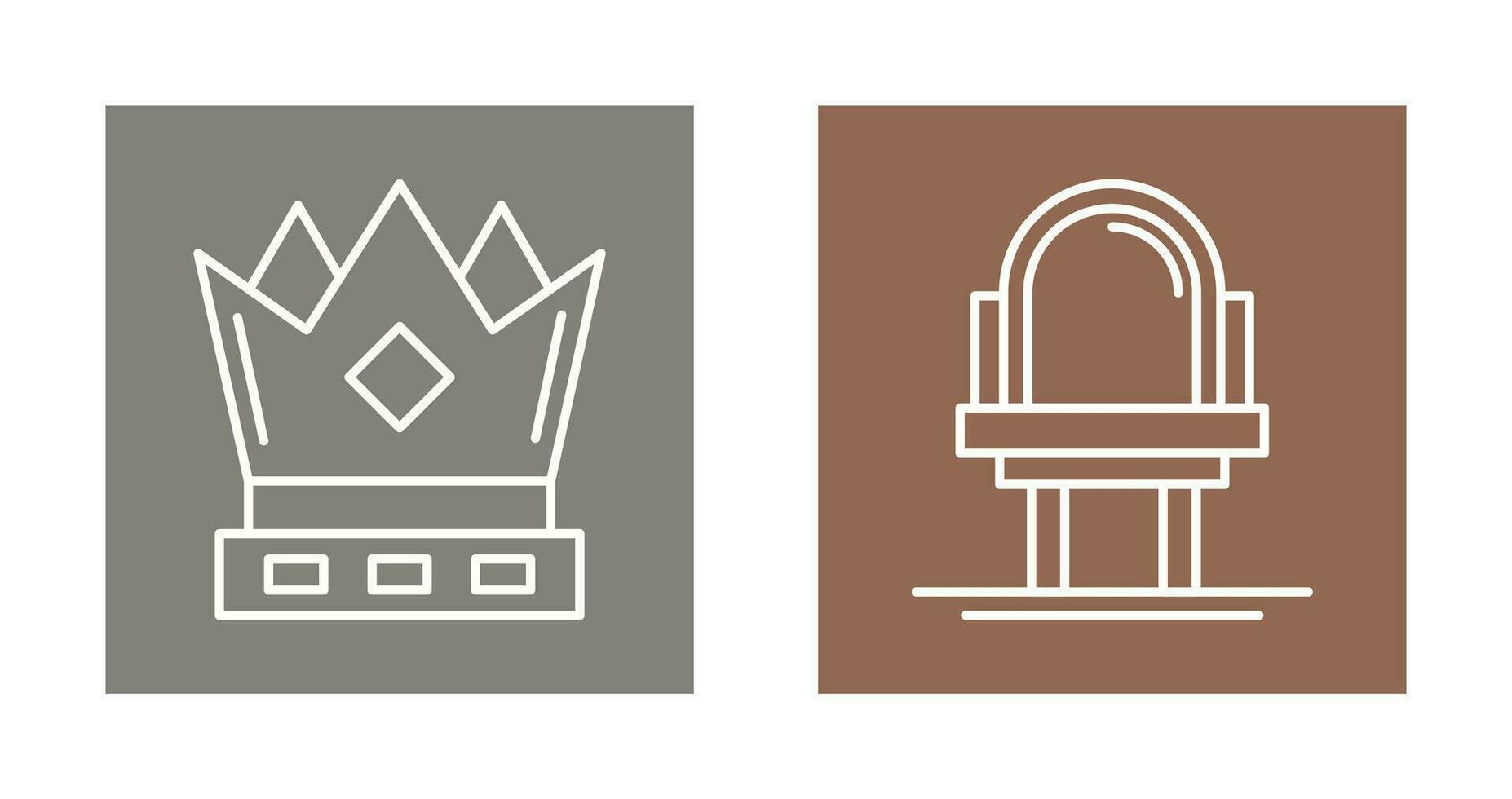 Crown and Mirror Icon vector